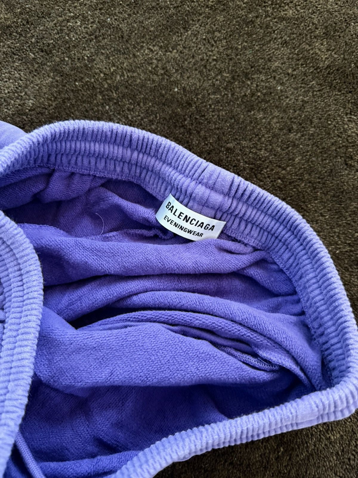 Balenciaga Purple Extra Long Baggy Sweatpants Size US 29 - 2 Thumbnail