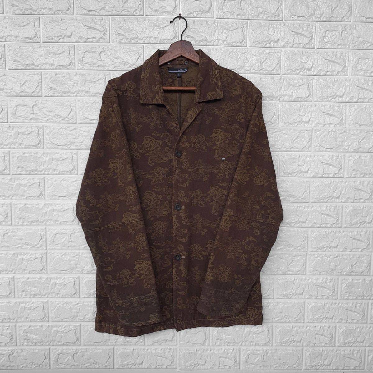 Japanese Brand IN THE ATTIC PAISLEY BROWN DENIM JACKET Size US M / EU 48-50 / 2 - 2 Thumbnail
