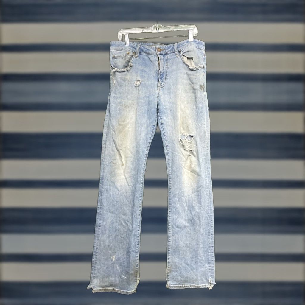 American Eagle Outfitters American Eagle Jeans Mens 34x34 Original Boot Cut Light Wash Western Cowboy Size US 34 / EU 50 - 1 Thumbnail
