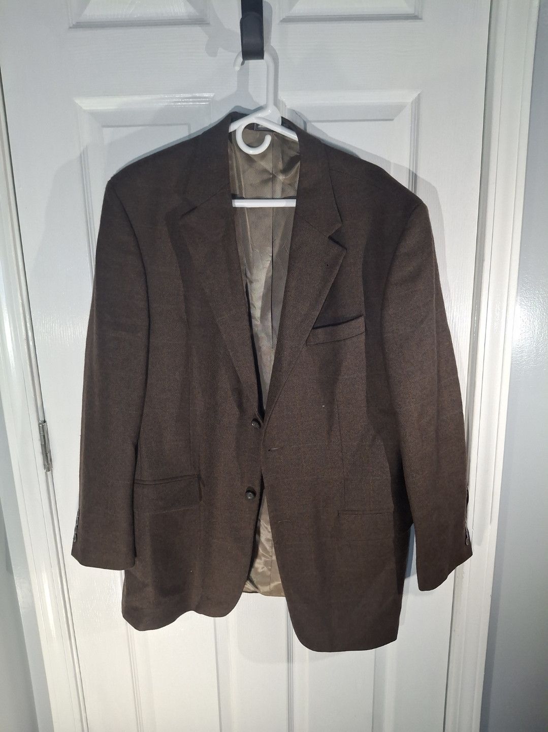 Oscar De La Renta Vintage Oscar de la Renta Brown Lambswool Blazer - Size 43L Size 42L - 1 Thumbnail