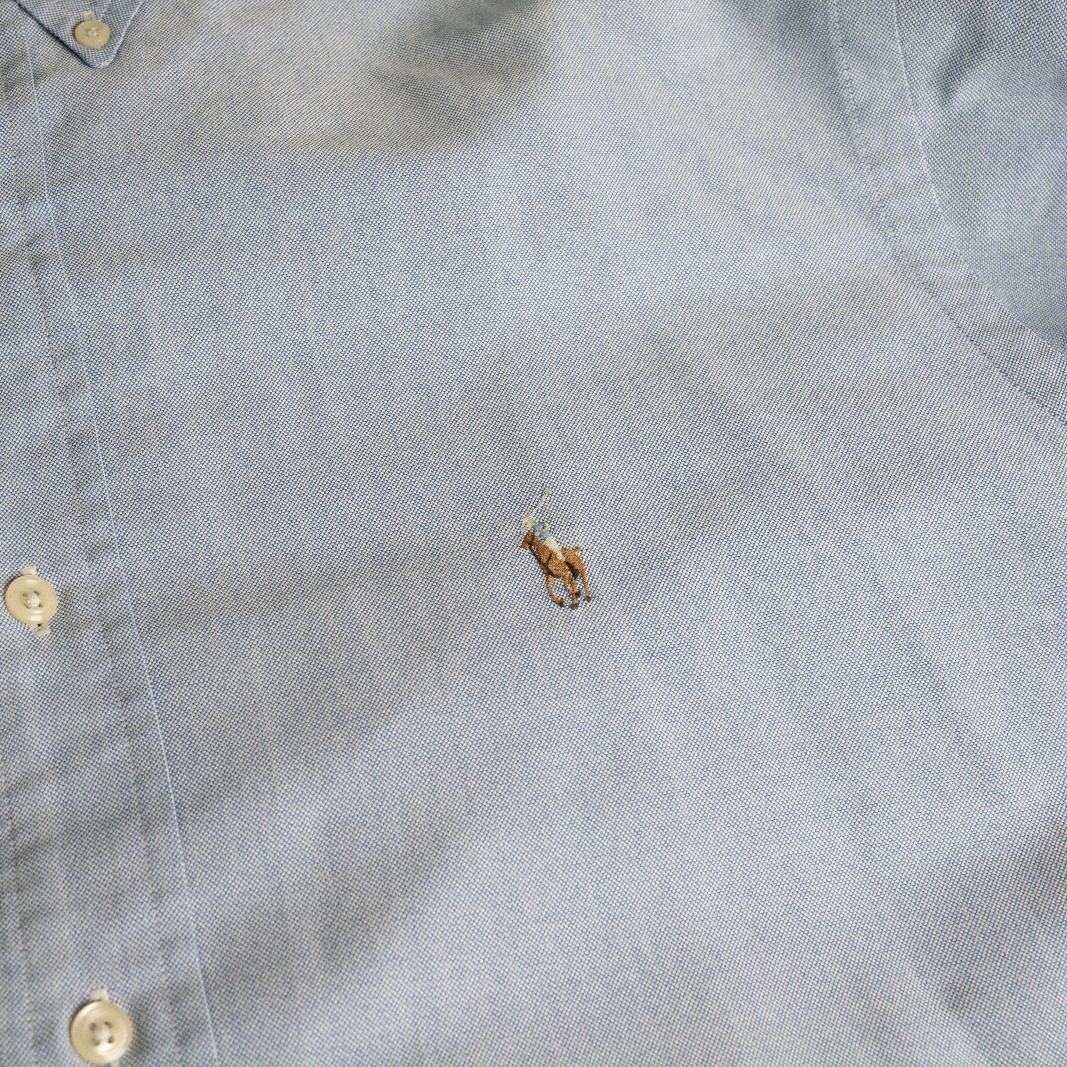 Polo Ralph Lauren × RRL Ralph Lauren × Ralph Lauren Vintage 1990's Polo Ralph Lauren Chambray Button Shirt Size US L / EU 52-54 / 3 - 3 Thumbnail