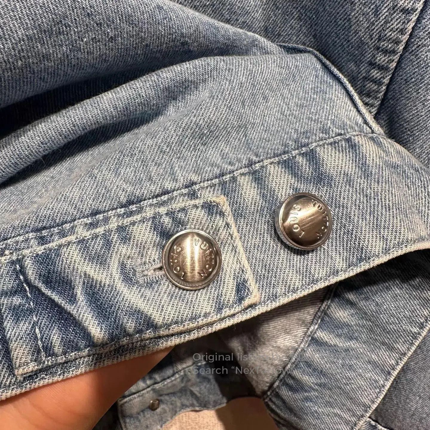 Louis Vuitton Blue Denim Jacket with Distressed Embroidered Details. Size US L / EU 52-54 / 3 - 5 Thumbnail