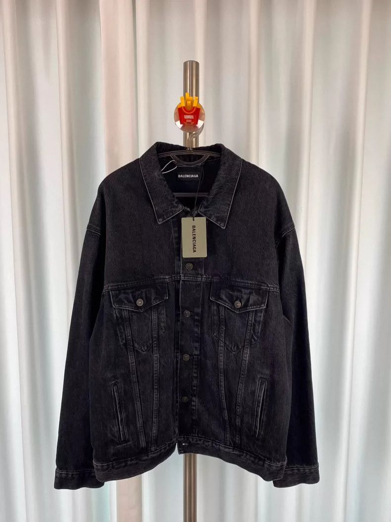 Balenciaga Balenciaga Double colored flag logo denim black coat Size US S / EU 44-46 / 1 - 1 Thumbnail