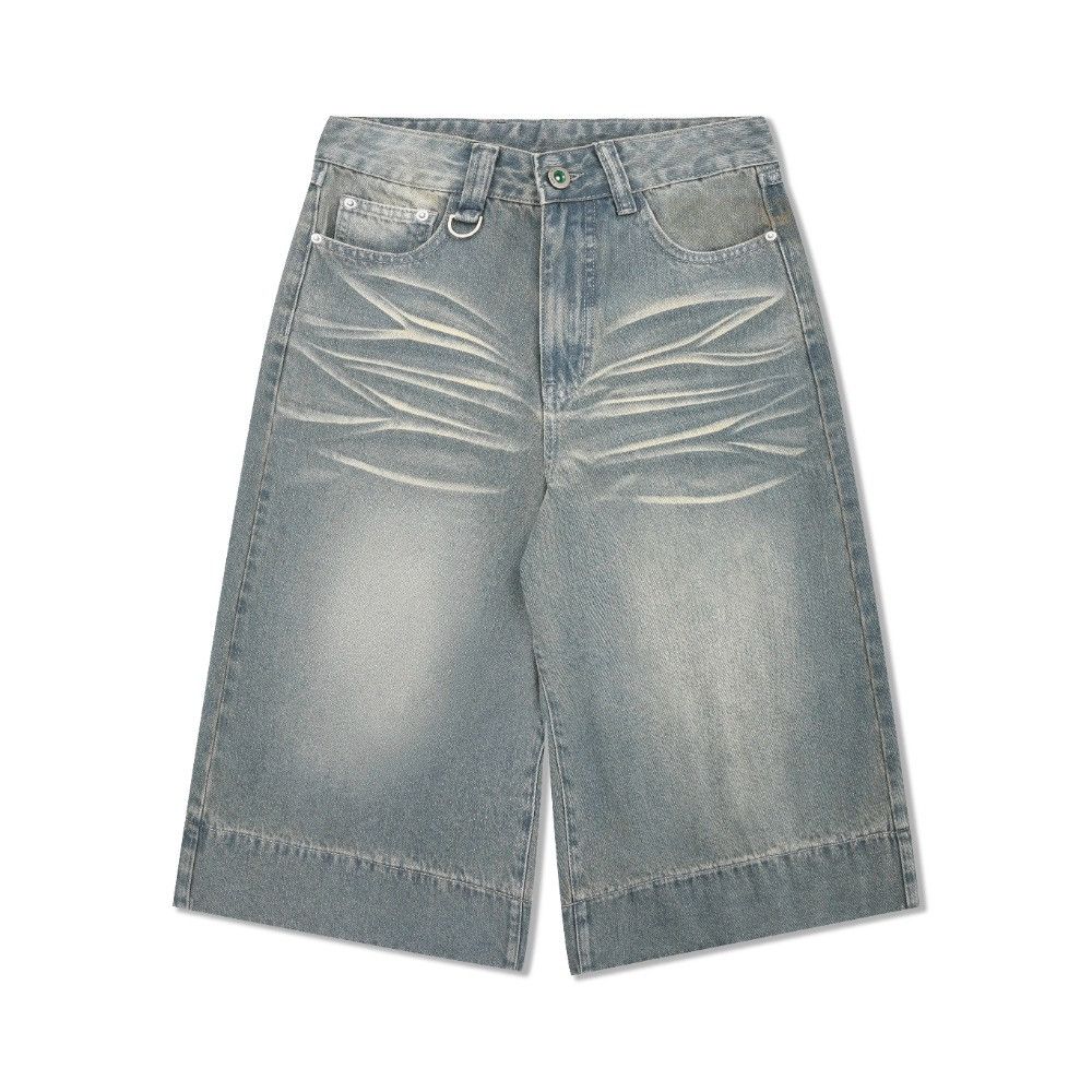 Japanese Brand × Vintage Vintage Y2K Retro Wide Leg Jorts Shorts Streetwear Style Size US 28 / EU 44 - 4 Thumbnail