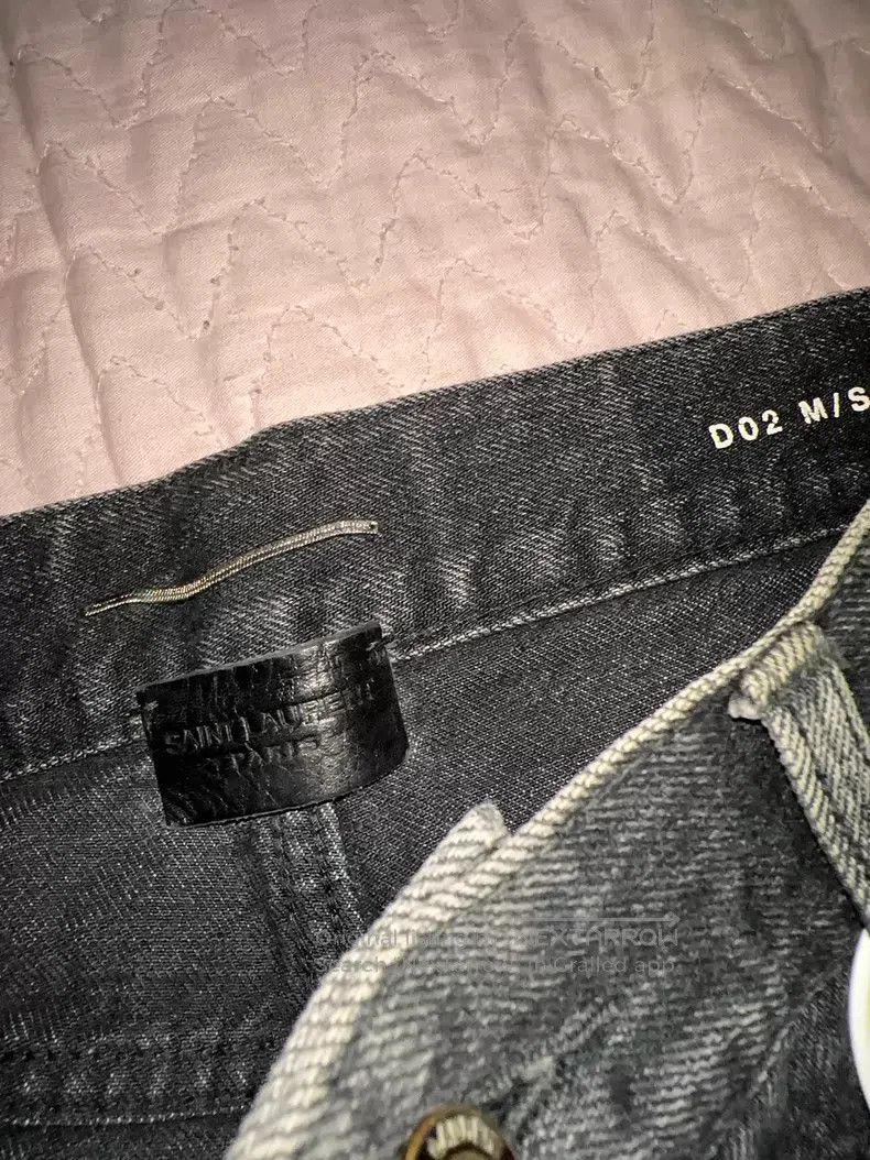 Saint Laurent Paris Saint Laurent Paris Classic single knee cut wash denim pan Size US 33 - 3 Thumbnail