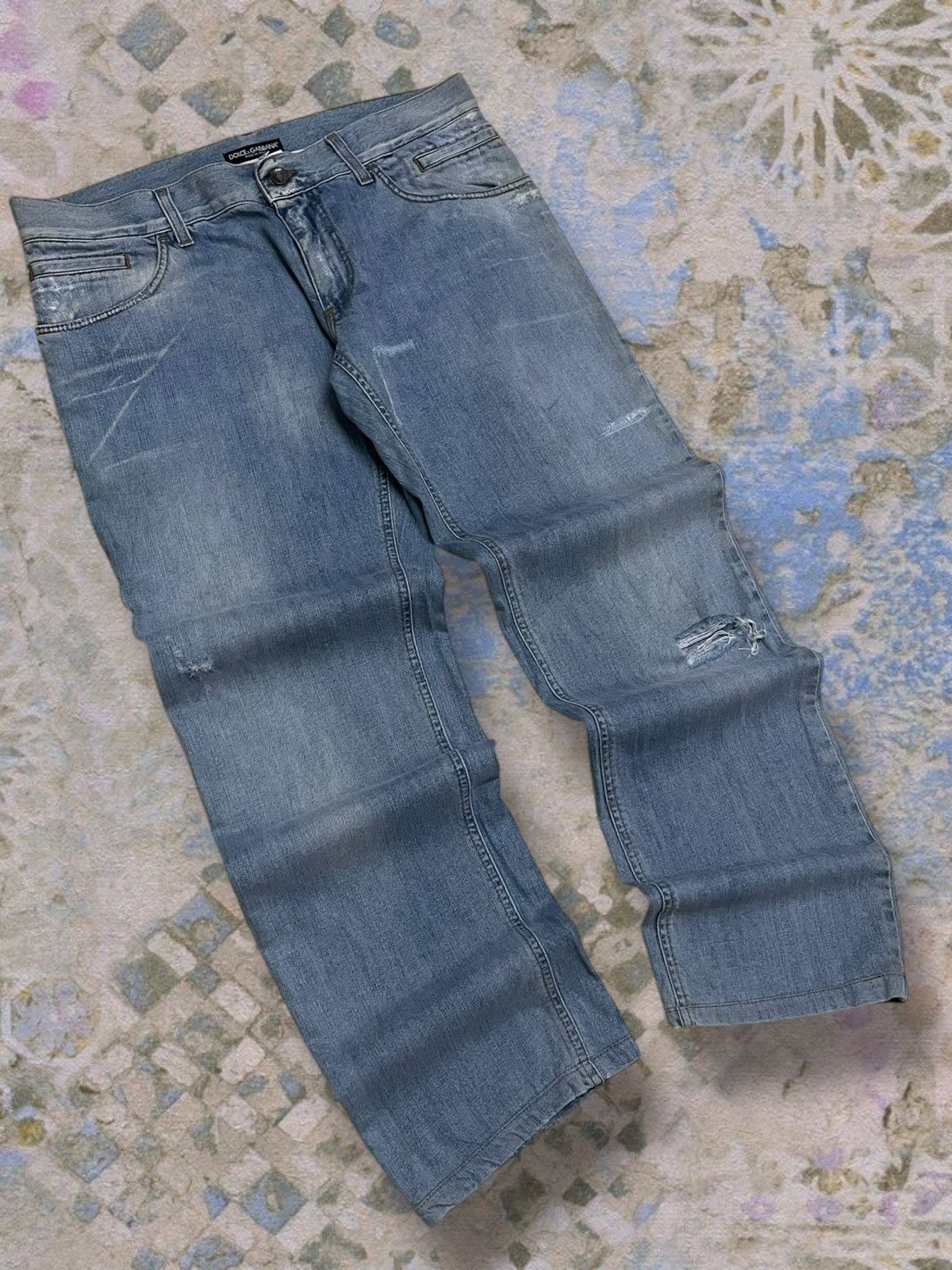 Dolce & Gabbana Vintage Authentic Designer Dolce & Gabbana Distressed Denim Size US 36 / EU 52 - 2 Thumbnail