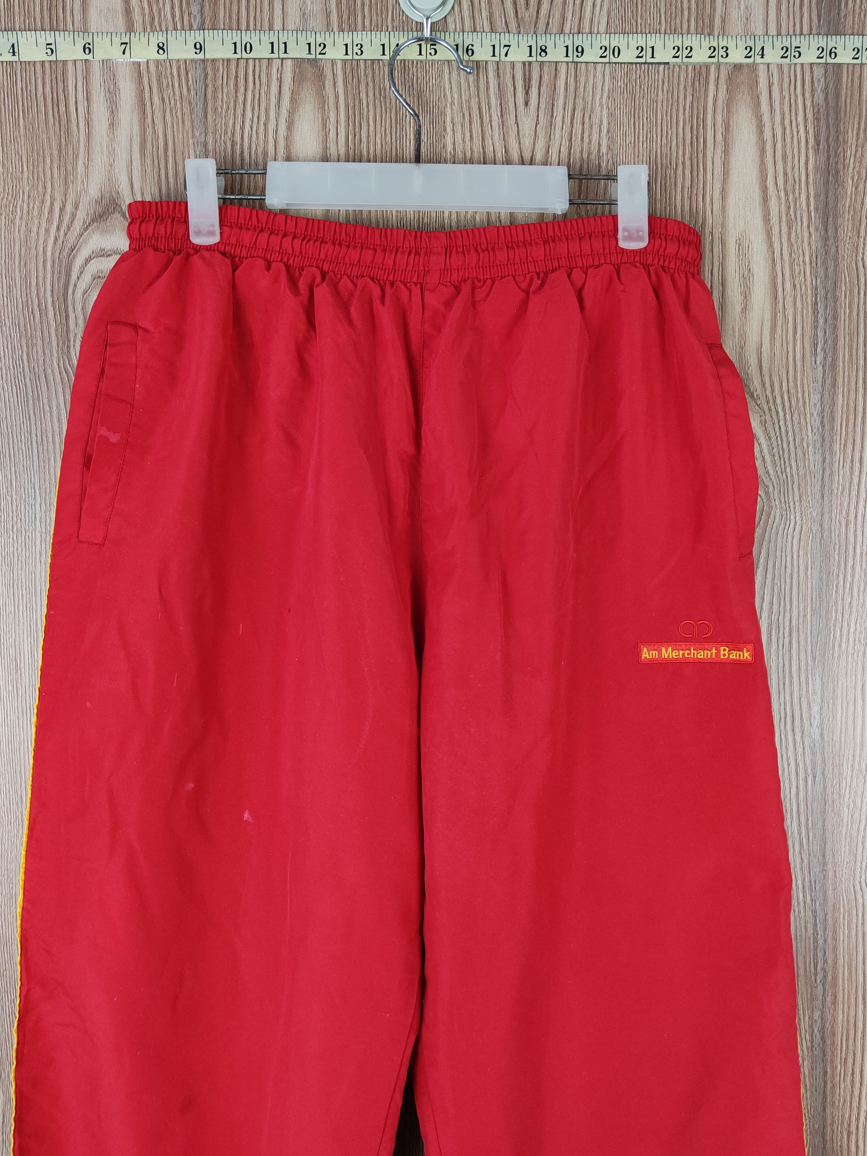 Japanese Brand Head Red Am Merchant Bank Multipocket Sweatpants #S2748 Size US 31 - 2 Thumbnail