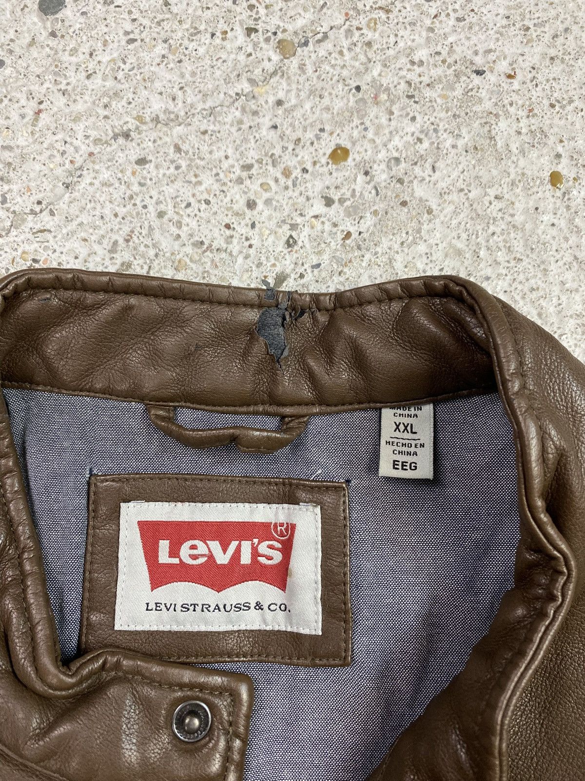 Levi's Levis eco leather brown jacket Size US XXL / EU 58 / 5 - 2 Thumbnail