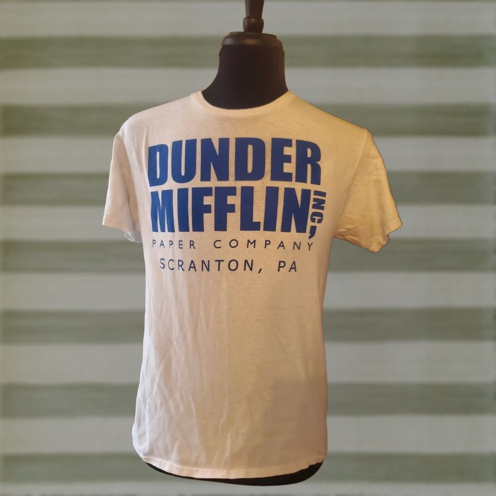Vintage The Office Dunder Mifflin Shirt Adult Medium Mens White Big Logo Short Sleeve Size US M / EU 48-50 / 2 - 1 Thumbnail