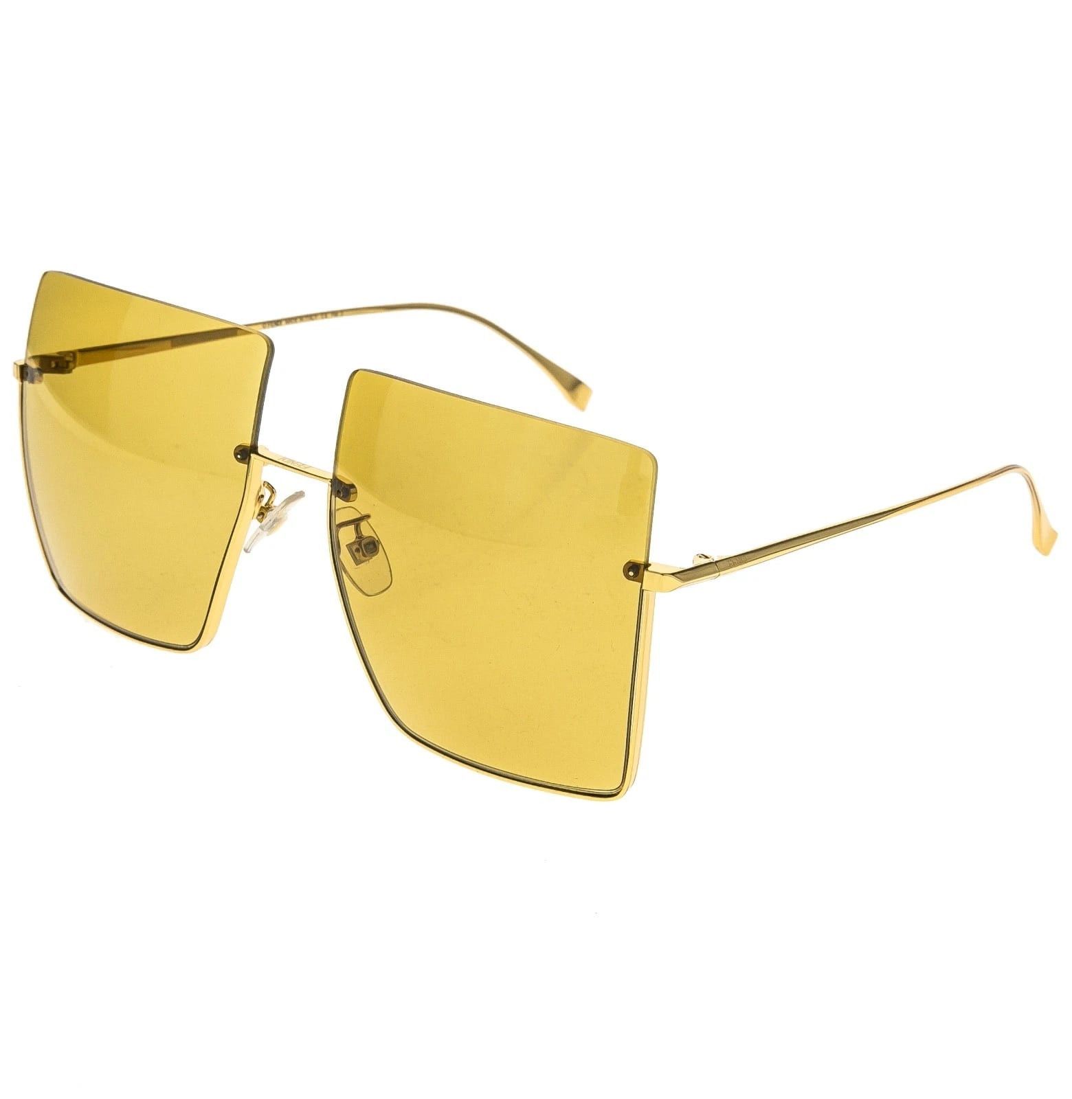 Fendi FENDI FF0401S PROMENEYE 0401 Yellow Retro Sunglasses Size ONE SIZE - 7 Thumbnail