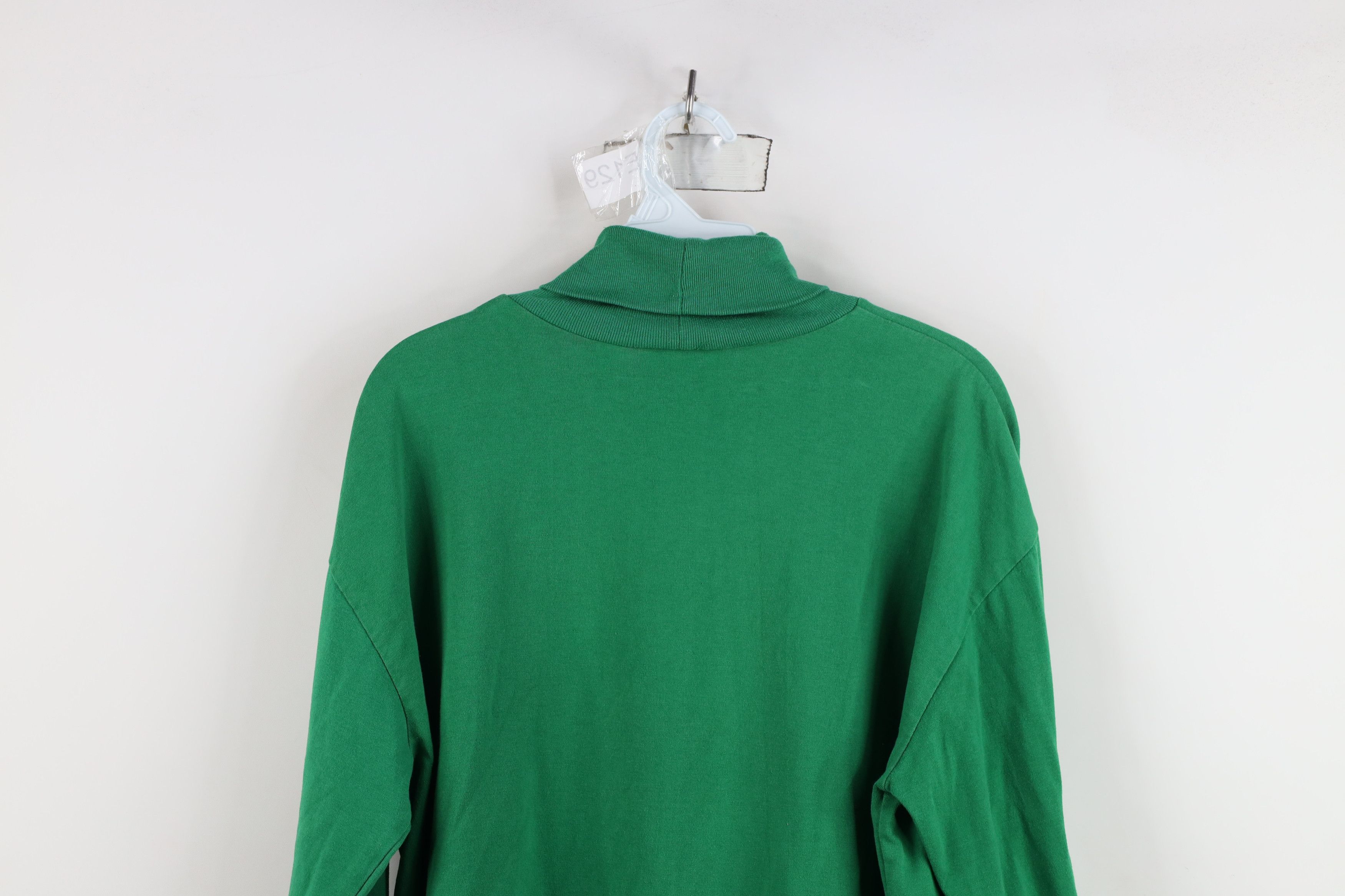 Vintage Vintage 90s Fit Christmas Tree Turtleneck T-Shirt Green Size XL / US 12-14 / IT 48-50 - 10 Thumbnail