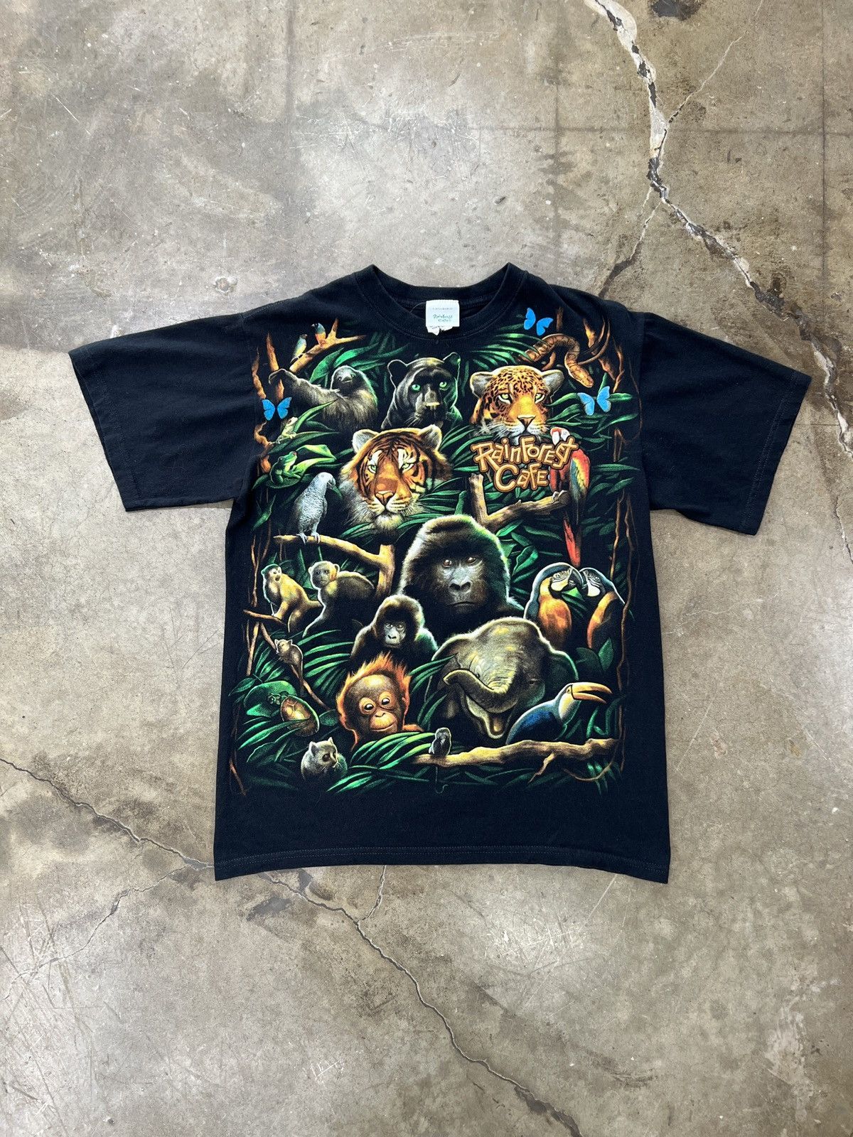 Vintage Vintage Early 2000s Rainforest Tee Cafe Medium Size US M / EU 48-50 / 2 - 2 Thumbnail