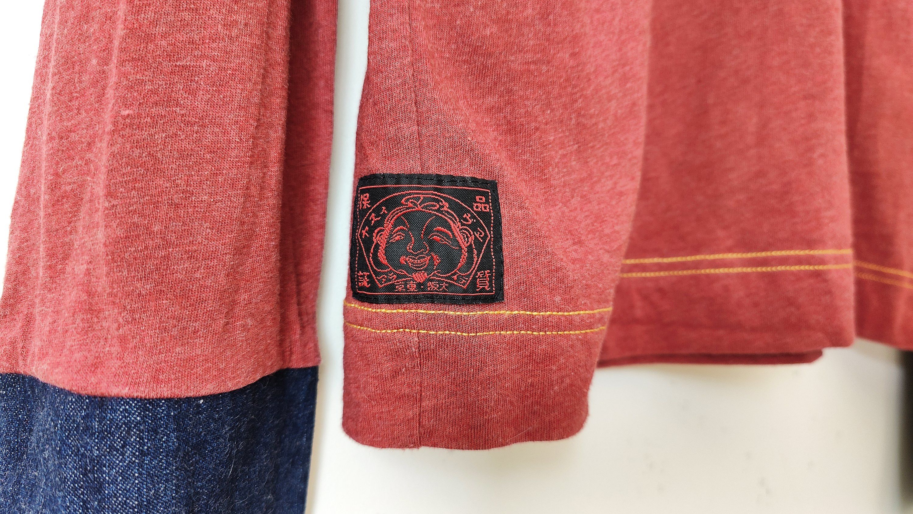 Evisu × Japanese Brand Evisu EIU Spell Out Denim Cuffs Longsleeve Size US XL / EU 56 / 4 - 3 Thumbnail