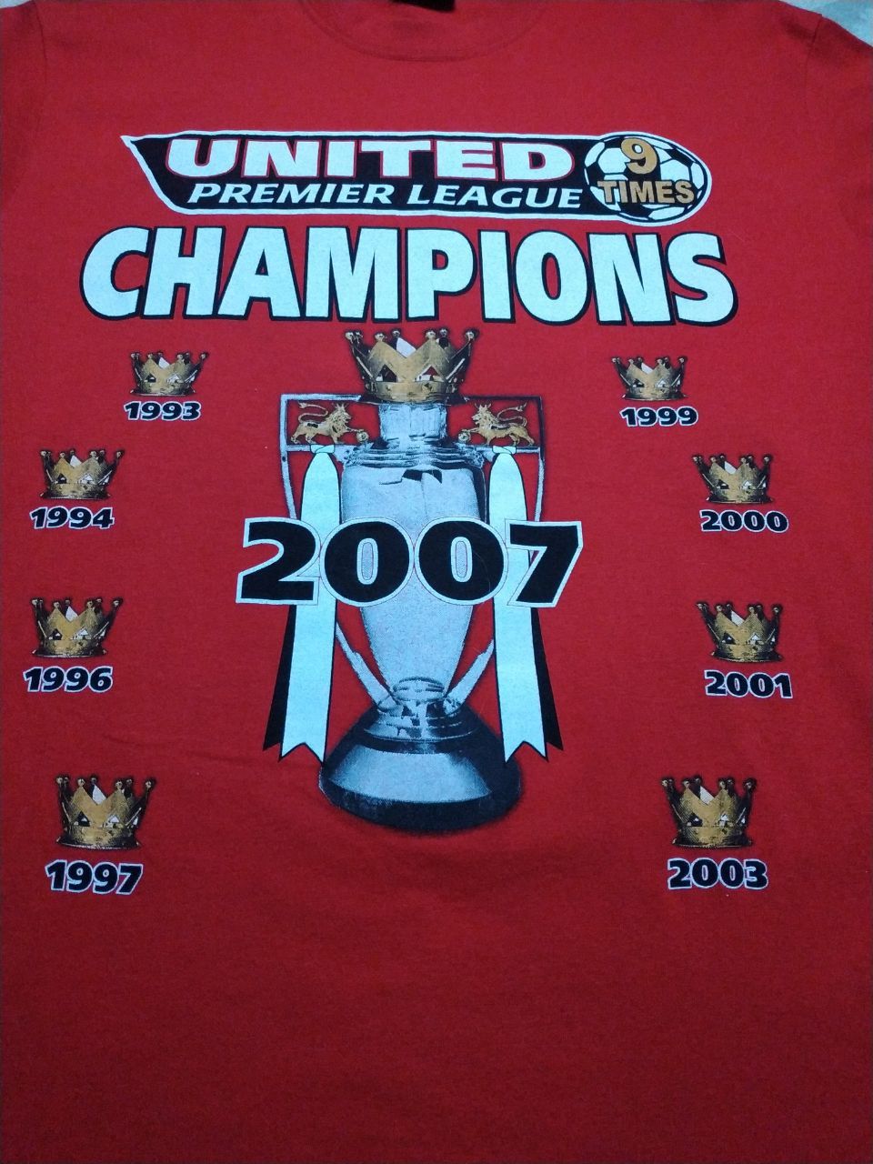 Vintage Manchester United Premier League Champ 2007 football jersey Size US S / EU 44-46 / 1 - 2 Thumbnail