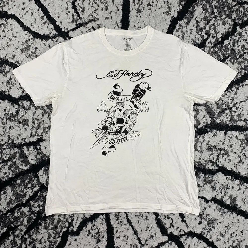 Ed Hardy × Vintage Ed hardy Y2K Vintage Tshirt Tee drip tattoo print goth Size US XL / EU 56 / 4 - 1 Thumbnail