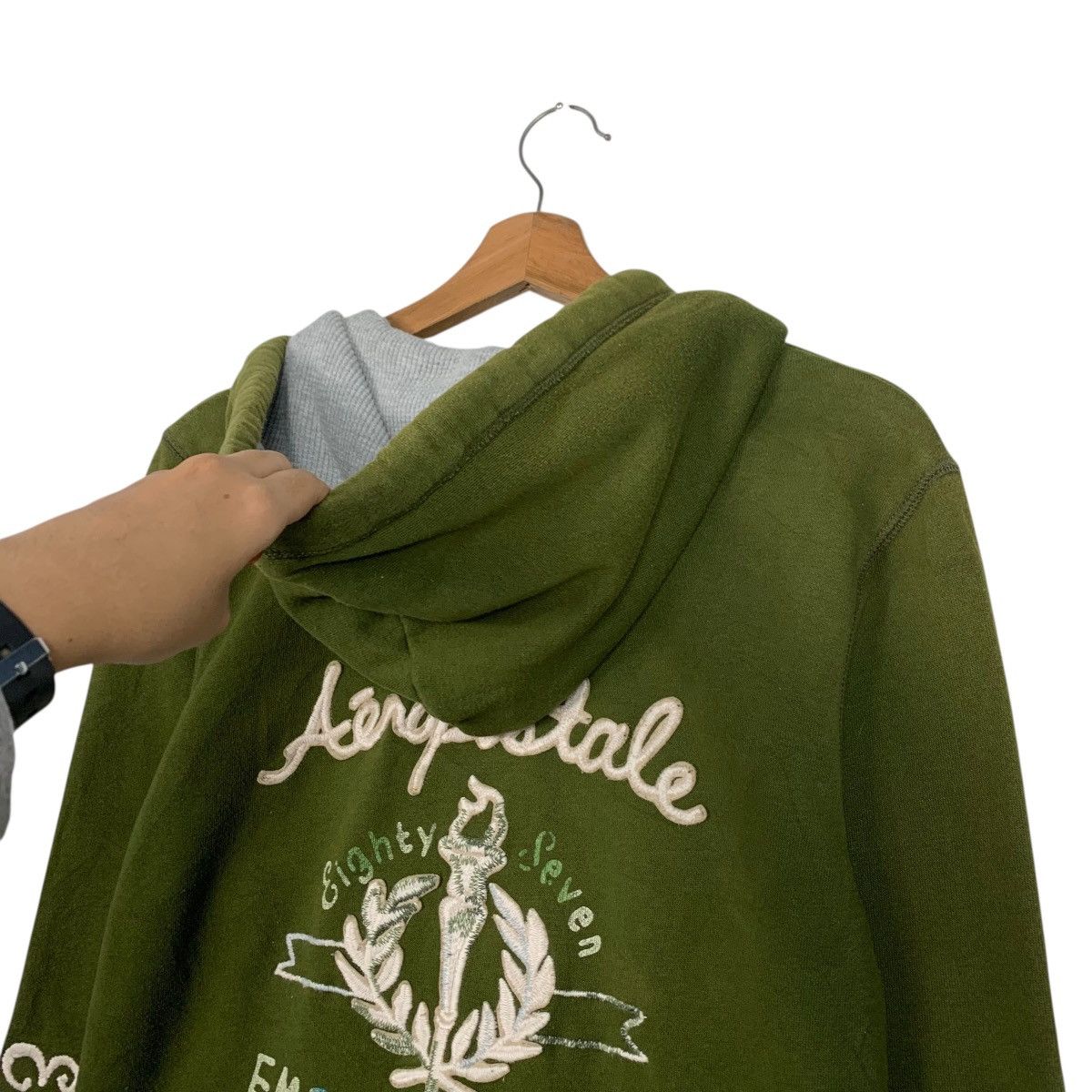 Aeropostale Y2k Vintage AEROPOSTALE Big Logo Zipper Hoodies #3555-C164 Size US XL / EU 56 / 4 - 3 Thumbnail