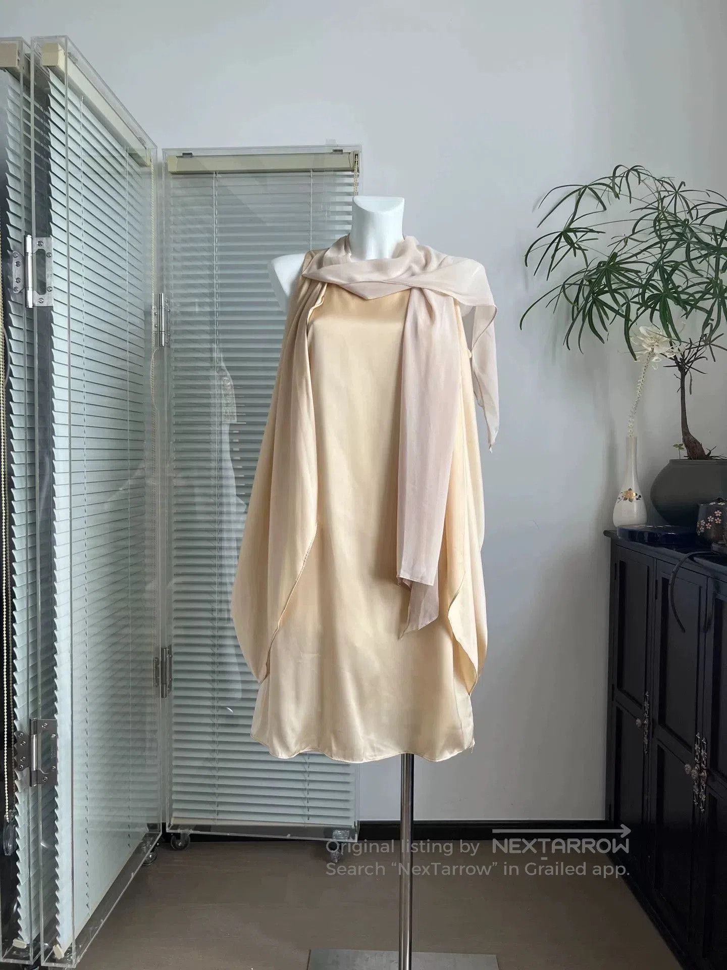 Other European Vintage Pleated Drapey Tank Dress. Size XL / US 12-14 / IT 48-50 - 1 Thumbnail