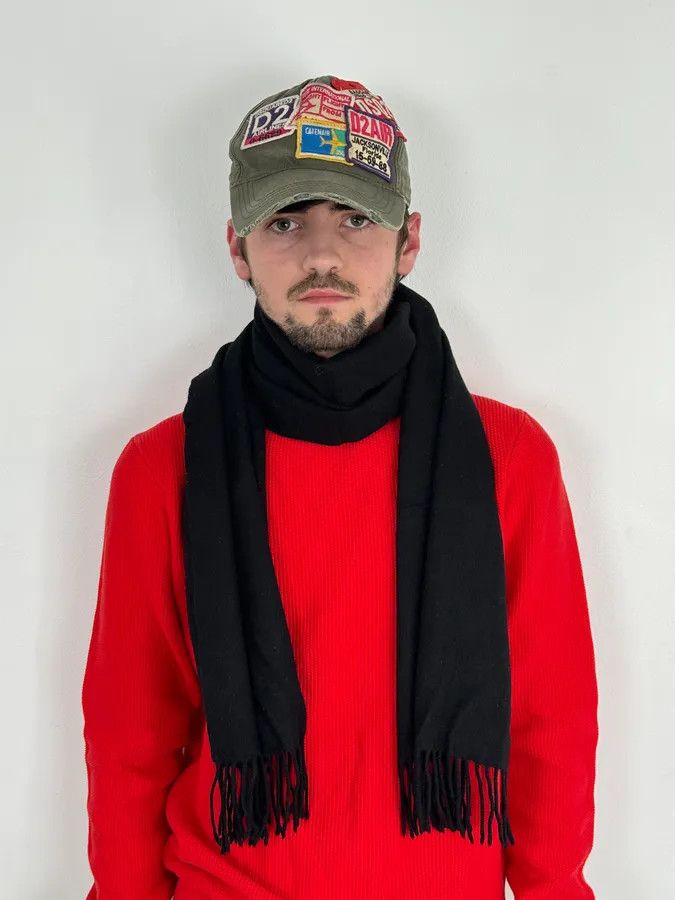 Christian Lacroix 2000s Christian Lacroix Black Cashmere Scarf Size ONE SIZE - 2 Thumbnail