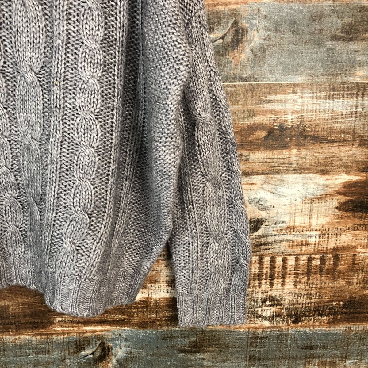 Homespun Knitwear × LOWRYS FARM Lowyrs Farm Grey cable aran isle Knitwear vintage #A1718 Size US M / EU 48-50 / 2 - 8 Thumbnail