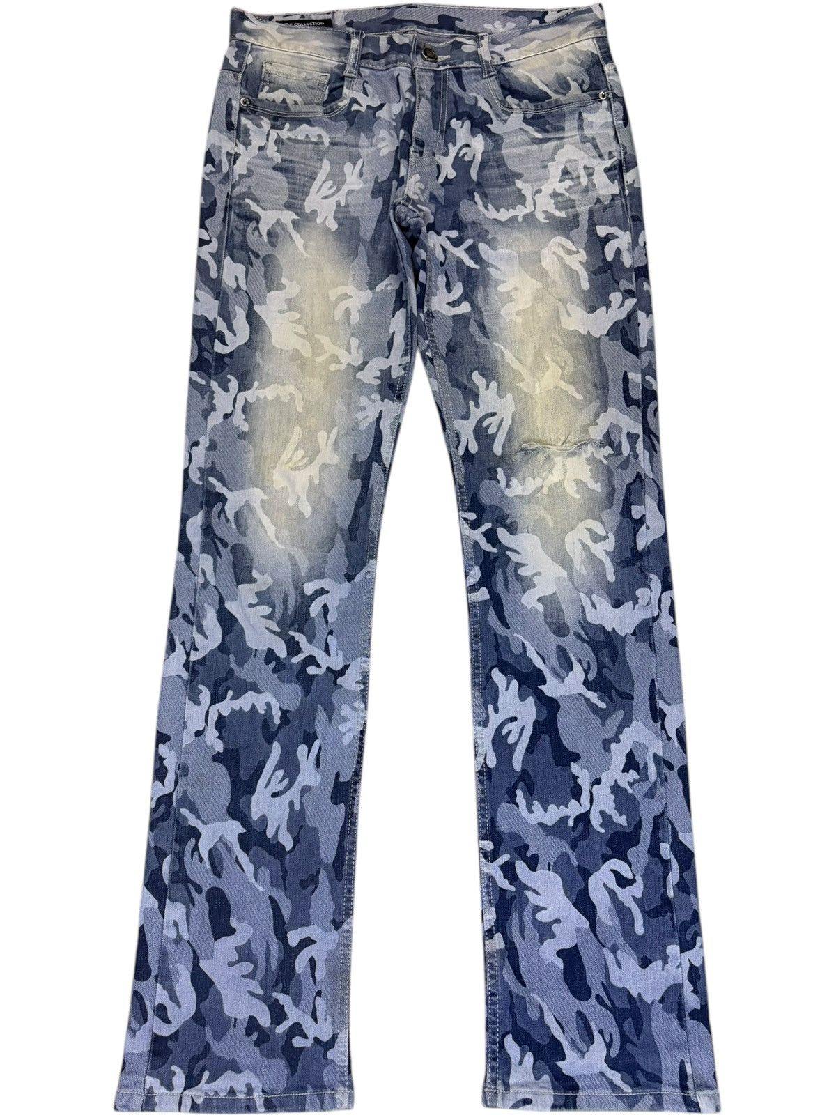 Japanese Brand Vintage Japanese Brand Army Navy Camo Distressed Jeans Size US 33 - 1 Thumbnail