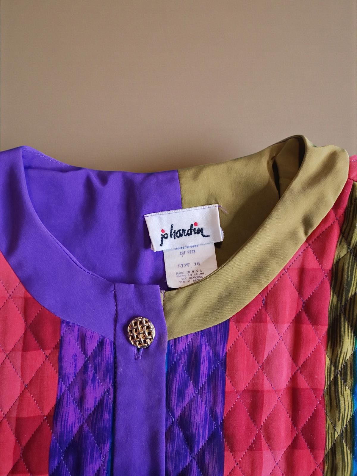 Other Vintage Jo Hardin Pop Art Chic Blazer & Blouse Set Size XXL / US 16-18 / IT 52-54 - 6 Thumbnail