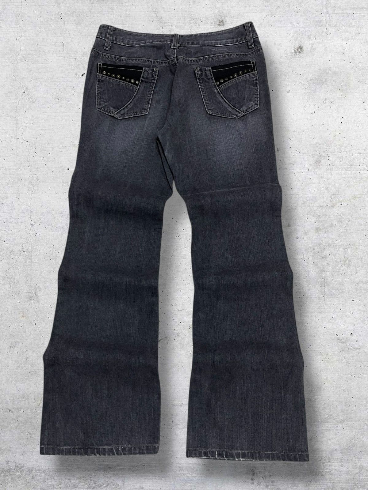 Japanese Brand 90S PUNK-ROCK INFLUENCES EKDUTIN STUDDED FLARED JAPAN DENIM Size US 28 / EU 44 - 9 Thumbnail