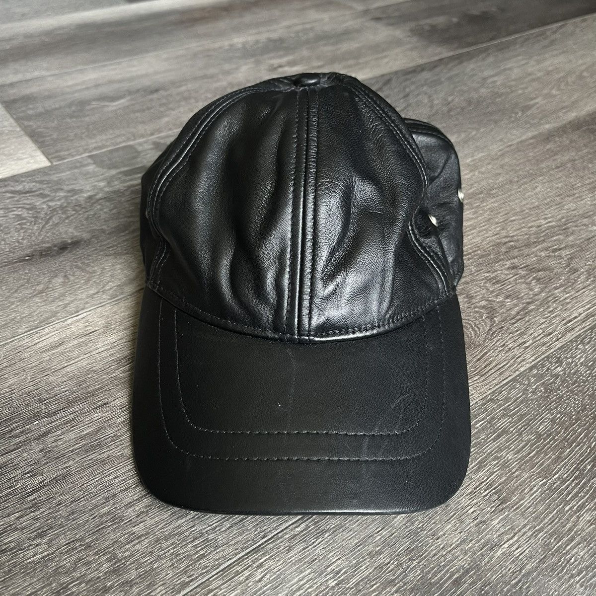 Genuine Leather Vintage 2000s Genuine Leather Black Baseball Cap Hat Size ONE SIZE - 1 Thumbnail