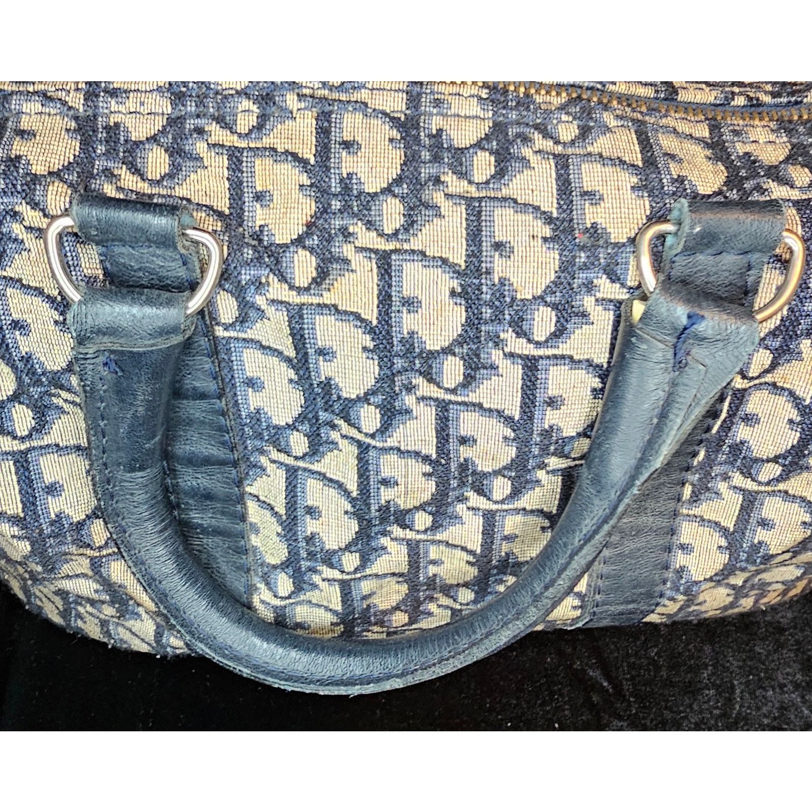 Dior Christian Dior Vintage Trotter Boston bag in navy blue Size ONE SIZE - 14 Thumbnail