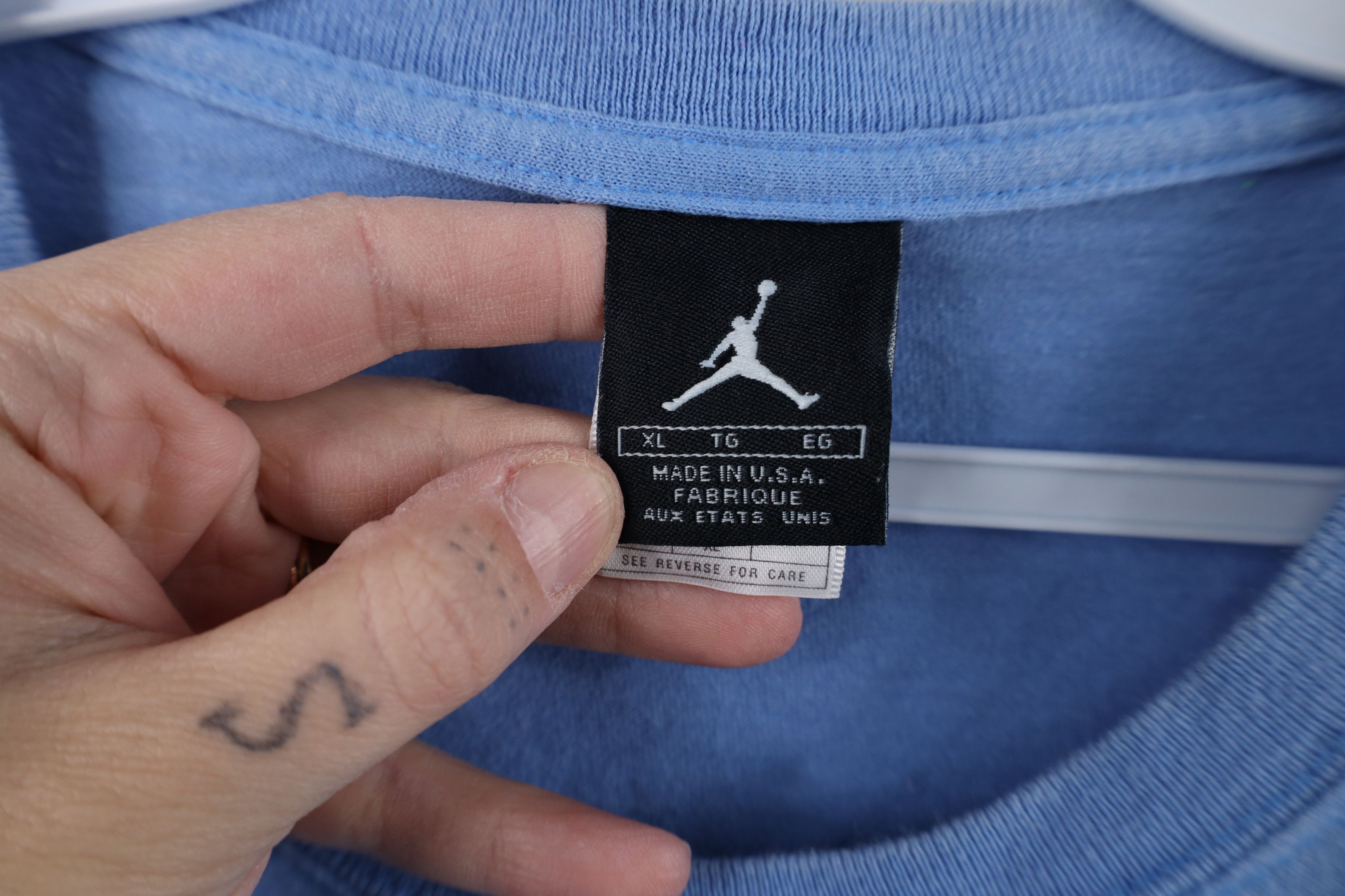 Nike Vintage Y2K Nike Air Jordan Long Sleve T-Shirt Blue USA Size US XL / EU 56 / 4 - 9 Thumbnail