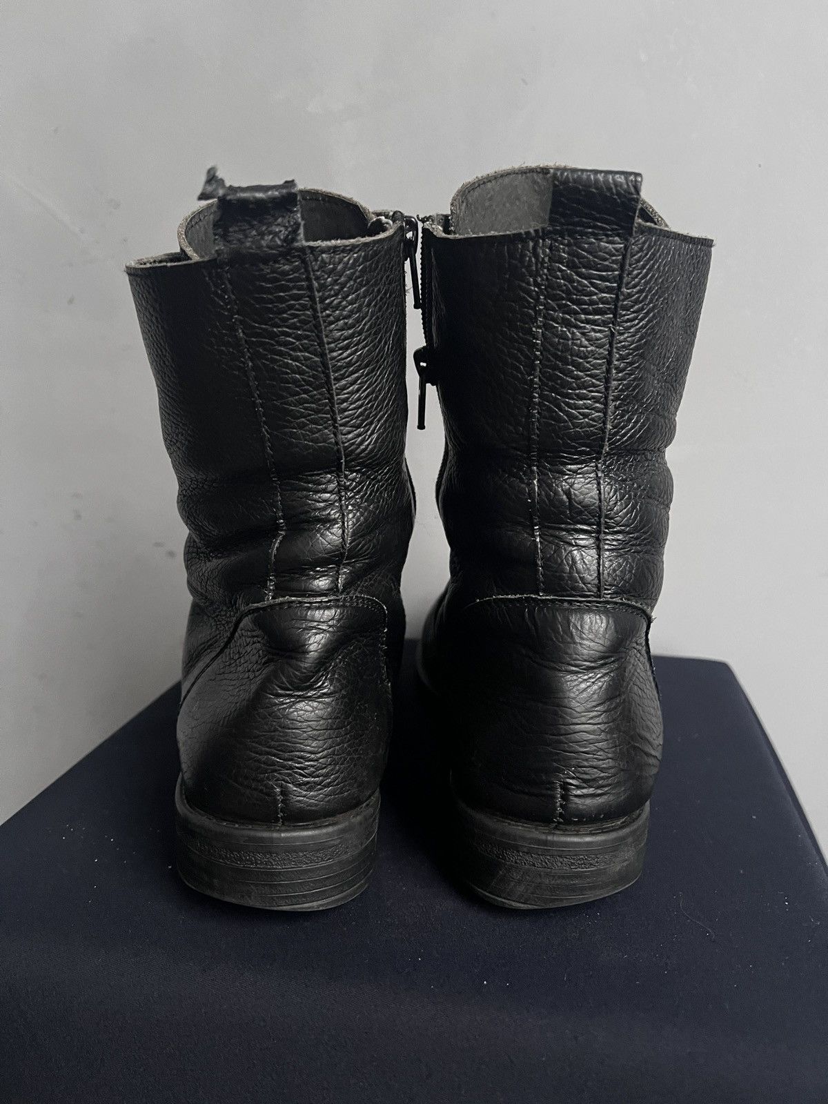 Hedi Slimane Black Leather Lace-up Boots combat boots y2k hedi slimane Size US 8 / EU 41 - 8 Thumbnail