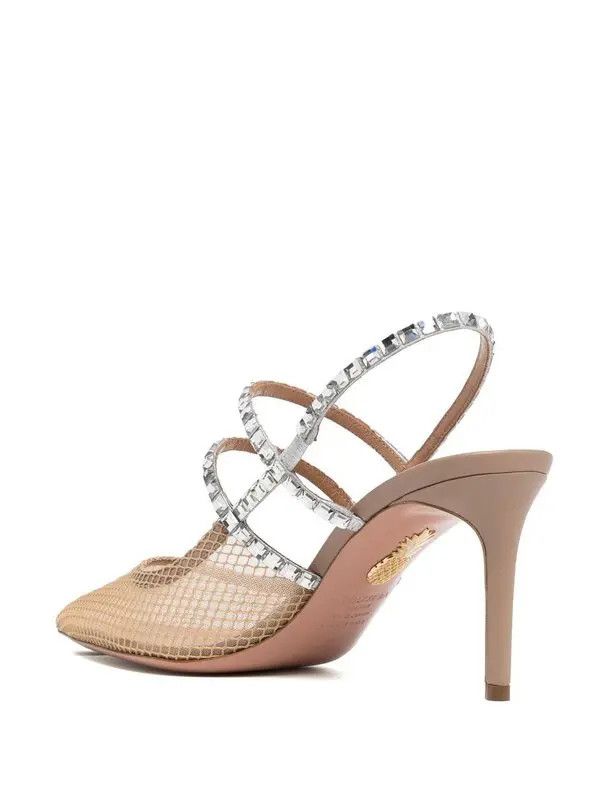 Aquazzura o1y0625 Pumps in Beige/Silver Size US 5 / IT 35 - 3 Thumbnail