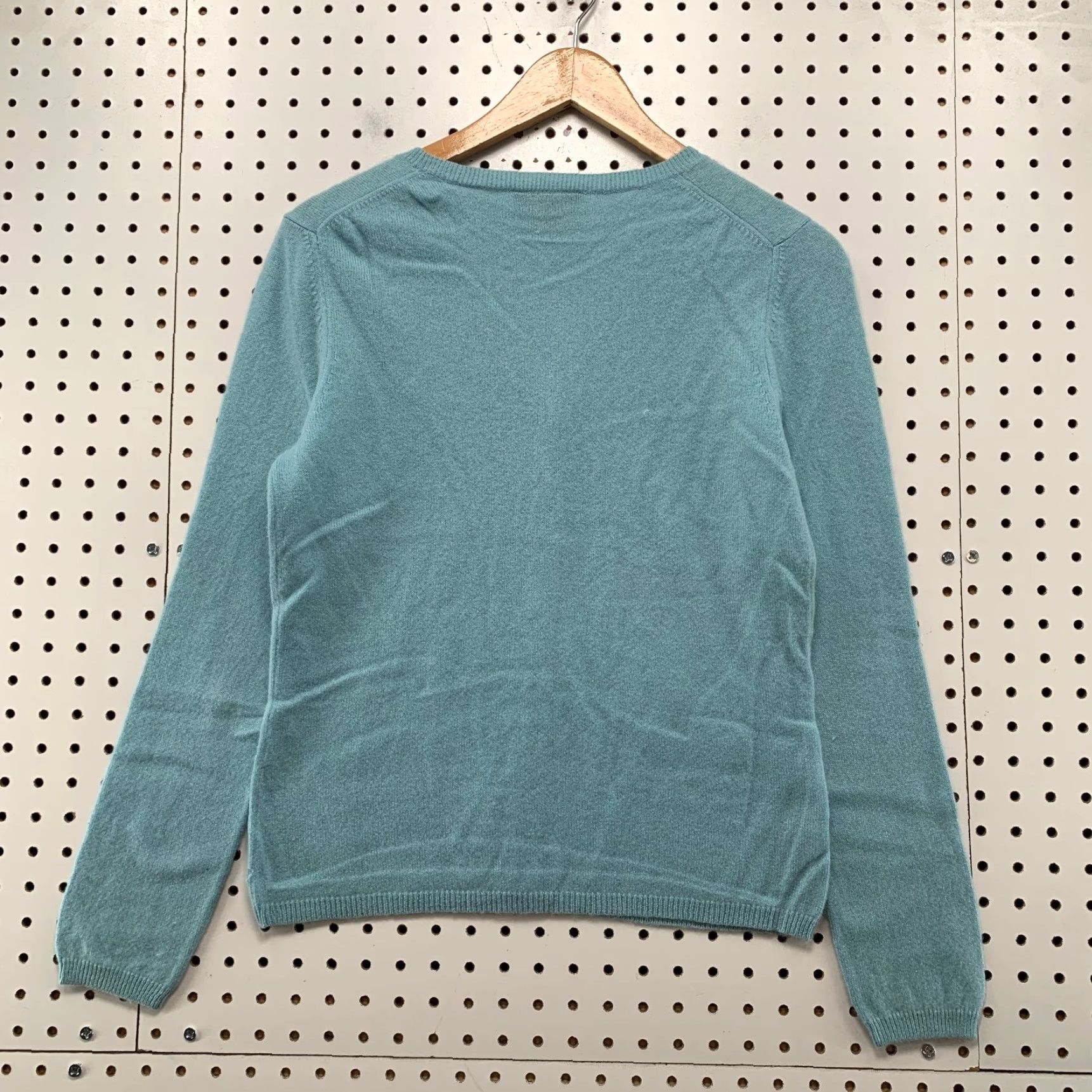 Ann Taylor Ann Taylor Cardigan Sweater Womens Small 100% Cashmere V-Neck Button Knit 2 Ply Blue Size S / US 4 / IT 40 - 2 Thumbnail
