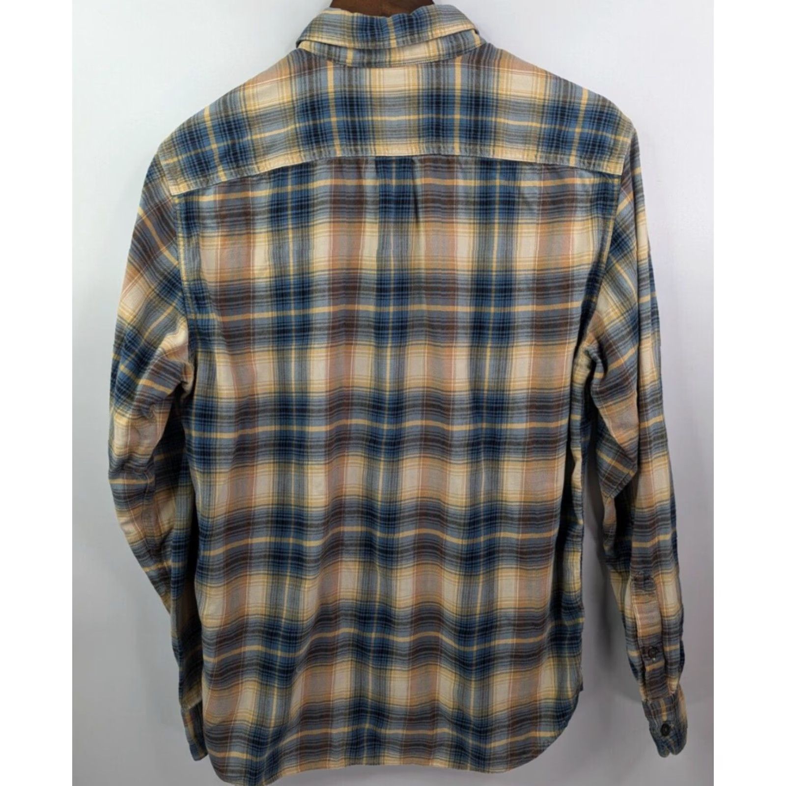 Lucky Brand Lucky Brand Shirt Button-Up Men's Medium Plaid Long Sleeve Yellow Blue Multicolor Cotton Down Pocket Collared Size US M / EU 48-50 / 2 - 3 Thumbnail