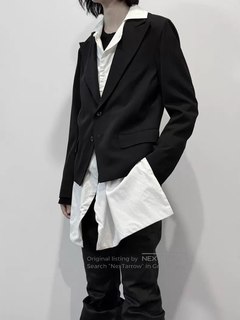 Yohji Yamamoto Yohji Yamamoto Deconstructed patchwork double blazer| Size US L / EU 52-54 / 3 - 8 Thumbnail