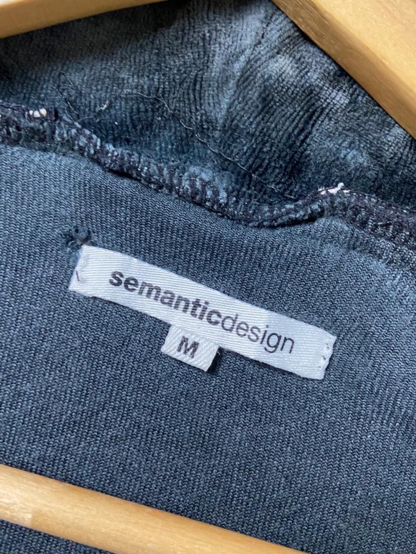 semanticdesign Semantic Design Full Zip Velvet Hooded Jacket (202) Size US M / EU 48-50 / 2 - 3 Thumbnail