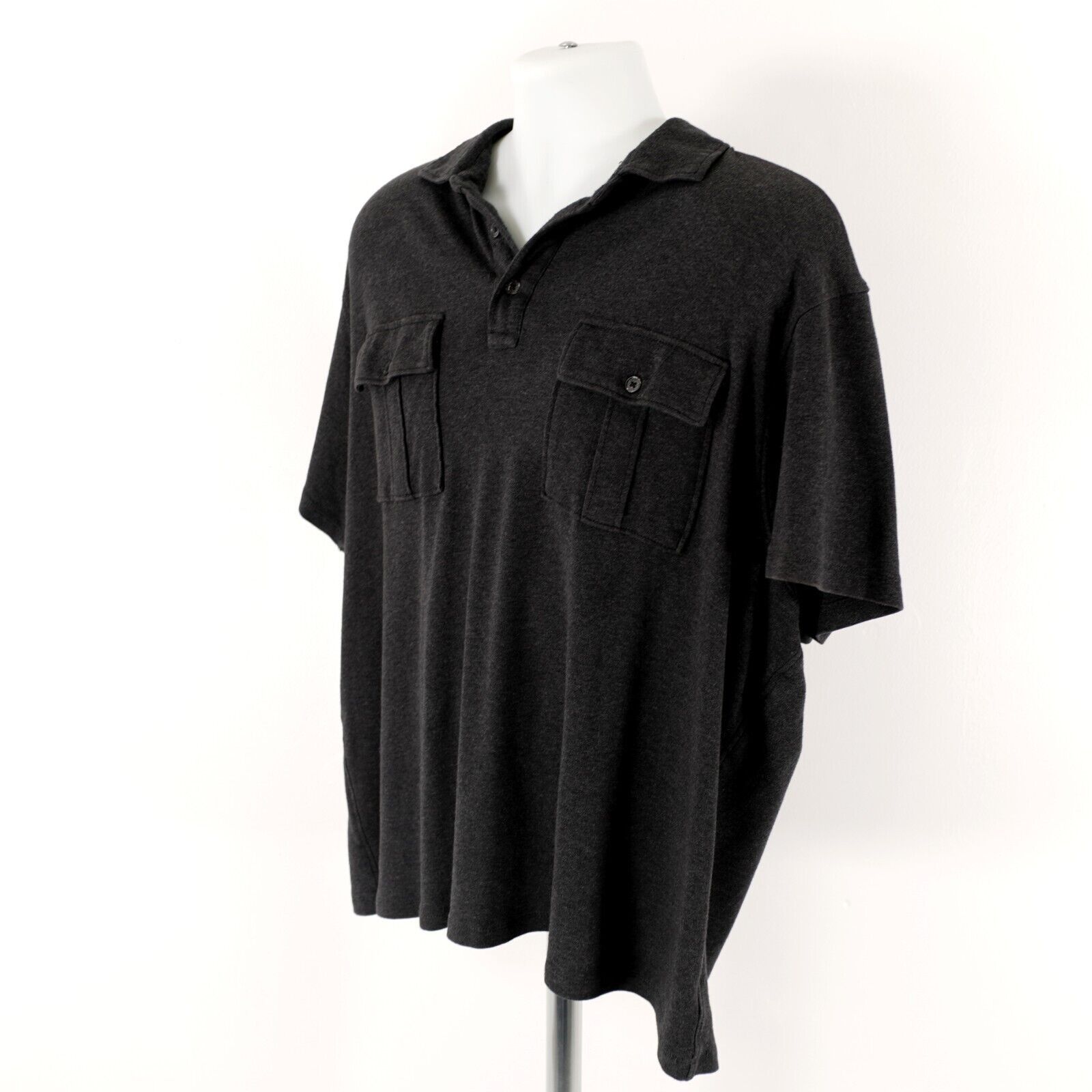 Michael Kors Michael Kors Gray 2XL Textured Cotton Dress Shirt Short Slee Size US XL / EU 56 / 4 - 6 Thumbnail