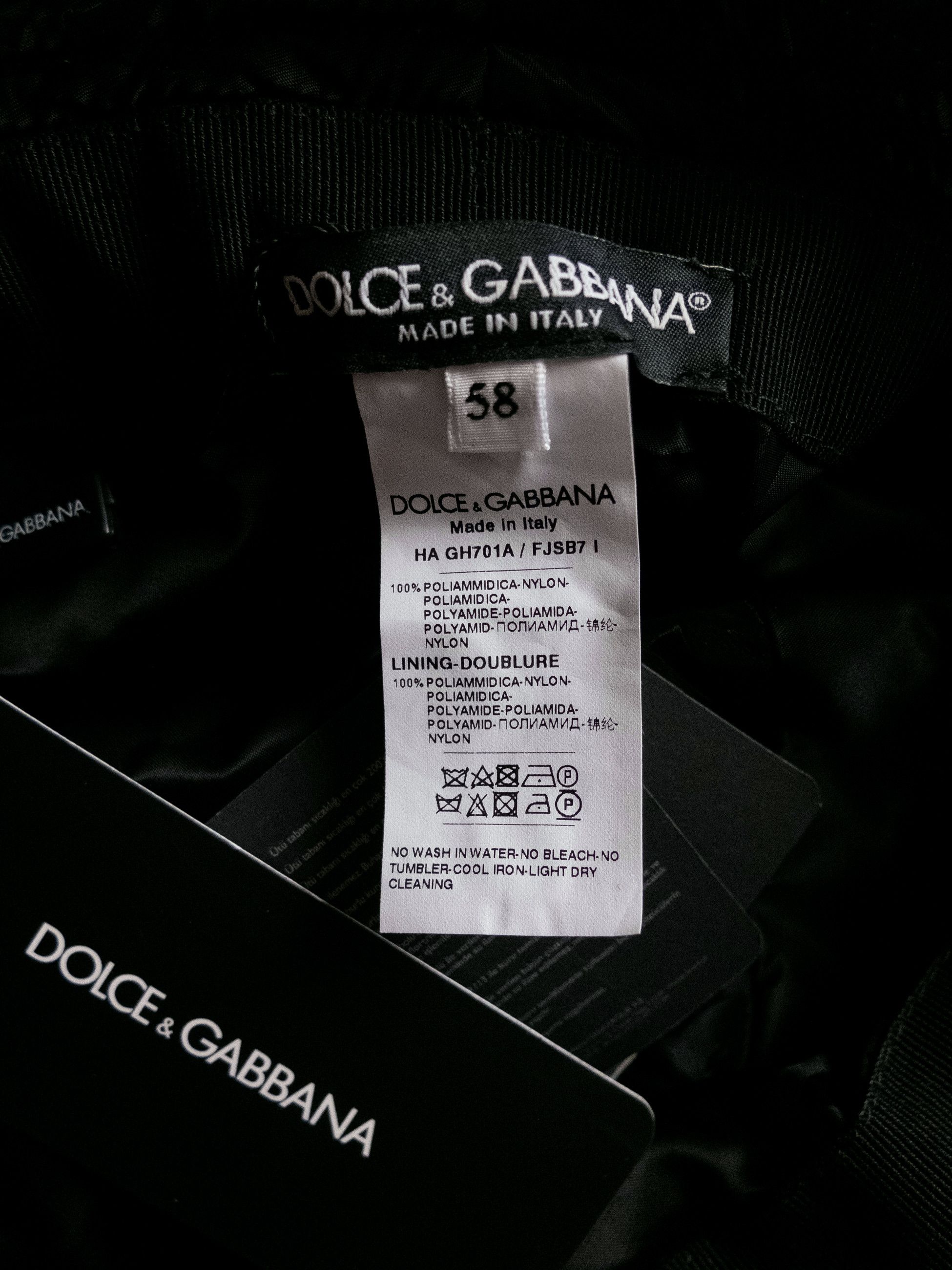 Dolce & Gabbana DOLCE & GABBANA black DG logo print nylon bucket hat Medium Size ONE SIZE - 8 Thumbnail