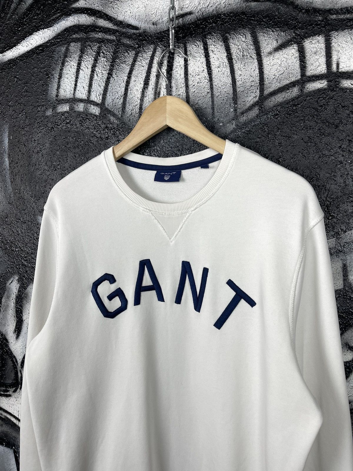Gant Gant Big Logo White Sweatshirt Men’s Size L Size US L / EU 52-54 / 3 - 3 Thumbnail