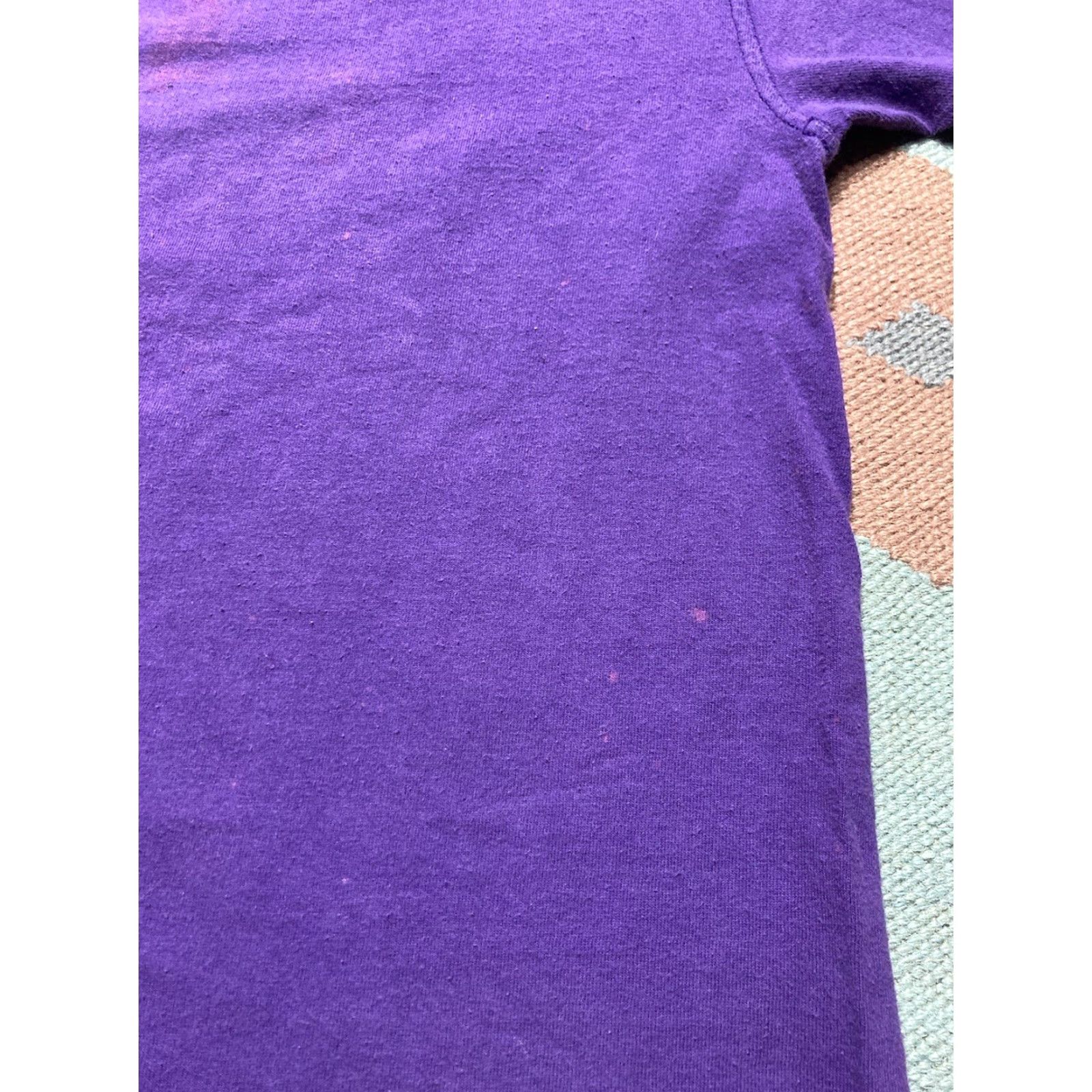 Vintage VINTAGE Discus Athletic T-Shirt Men XL Cotton Purple 90s Single Stitch Blank Shirt Athletic 90s Mens XL Purple Size US XL / EU 56 / 4 - 3 Thumbnail