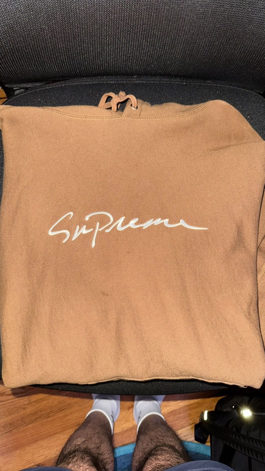 Supreme Supreme Script Hoodie (Brown) Size US L / EU 52-54 / 3 - 3 Thumbnail