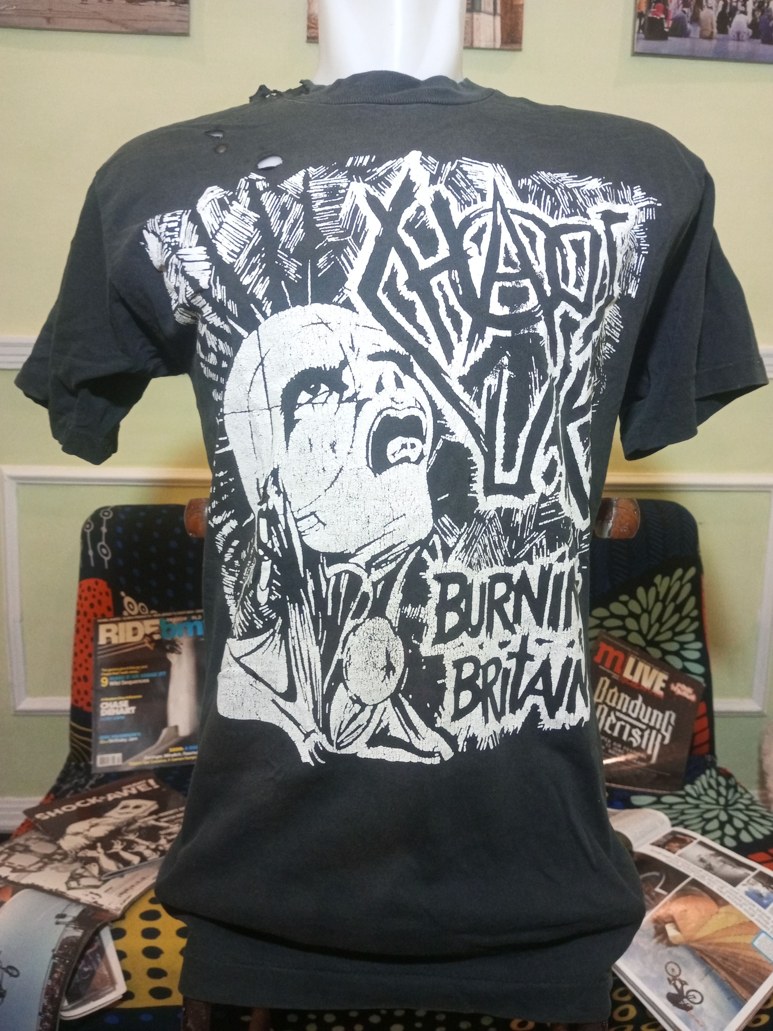 Band Tees Vintage Distressed 90s CHAOS UK punkrock band tees Size US M / EU 48-50 / 2 - 1 Thumbnail