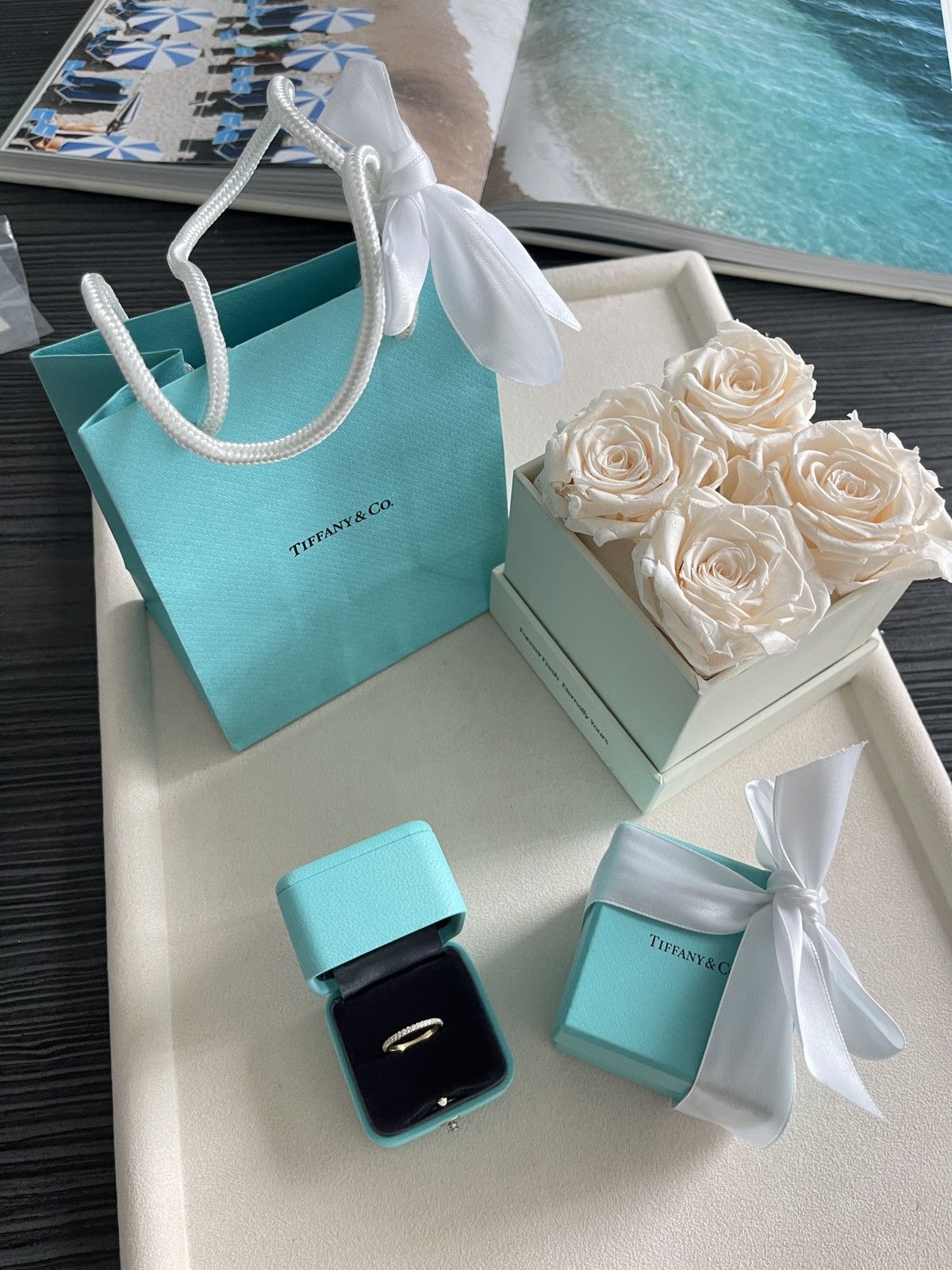 Tiffany & Co. Tiffany Soleste Half Eternity Ring YG Dia 4.5 NEW $3,200 Size ONE SIZE - 1 Thumbnail