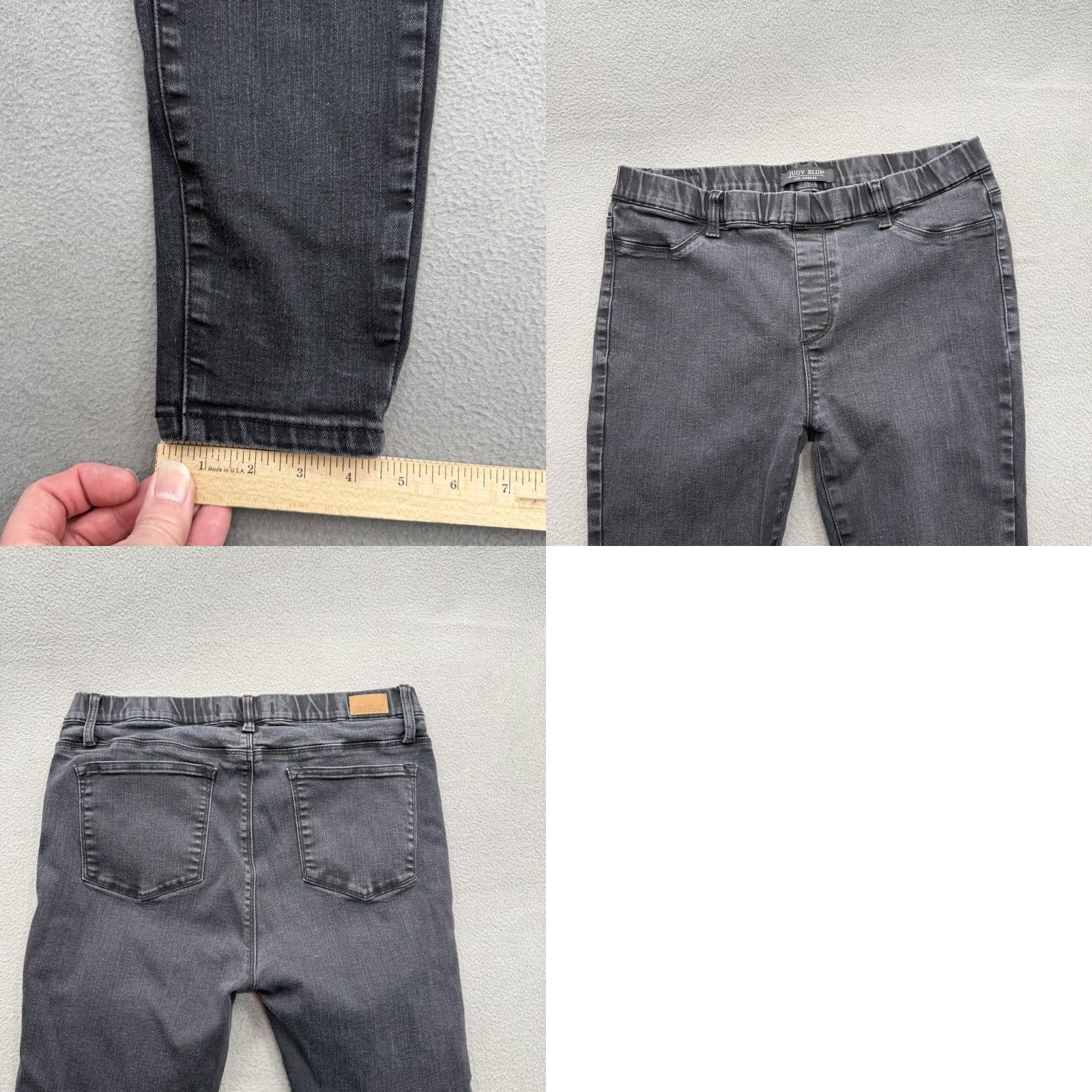 Vintage Judy Blue Jeans Womens 15/32 Black High Rise Jegging Stretch Denim Pull On Slim Pockets 5-Pocket Size 36" / US 14 / IT 50 - 8 Thumbnail