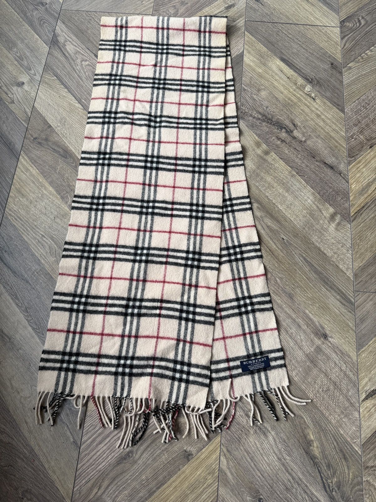 Burberry Vintage Burberry London Lambswool Scarf Nova Check Size ONE SIZE - 2 Thumbnail