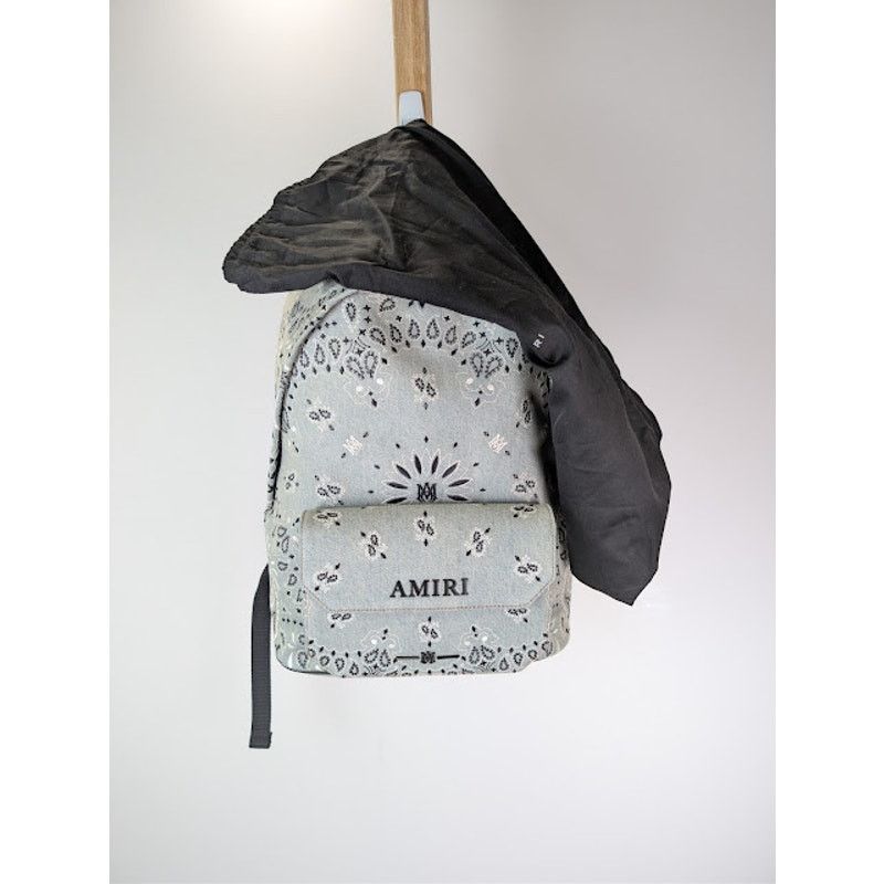 Amiri o1rshd1 Size: OS / Bandana Denim Backpack in Clay Indigo Size ONE SIZE - 22 Thumbnail