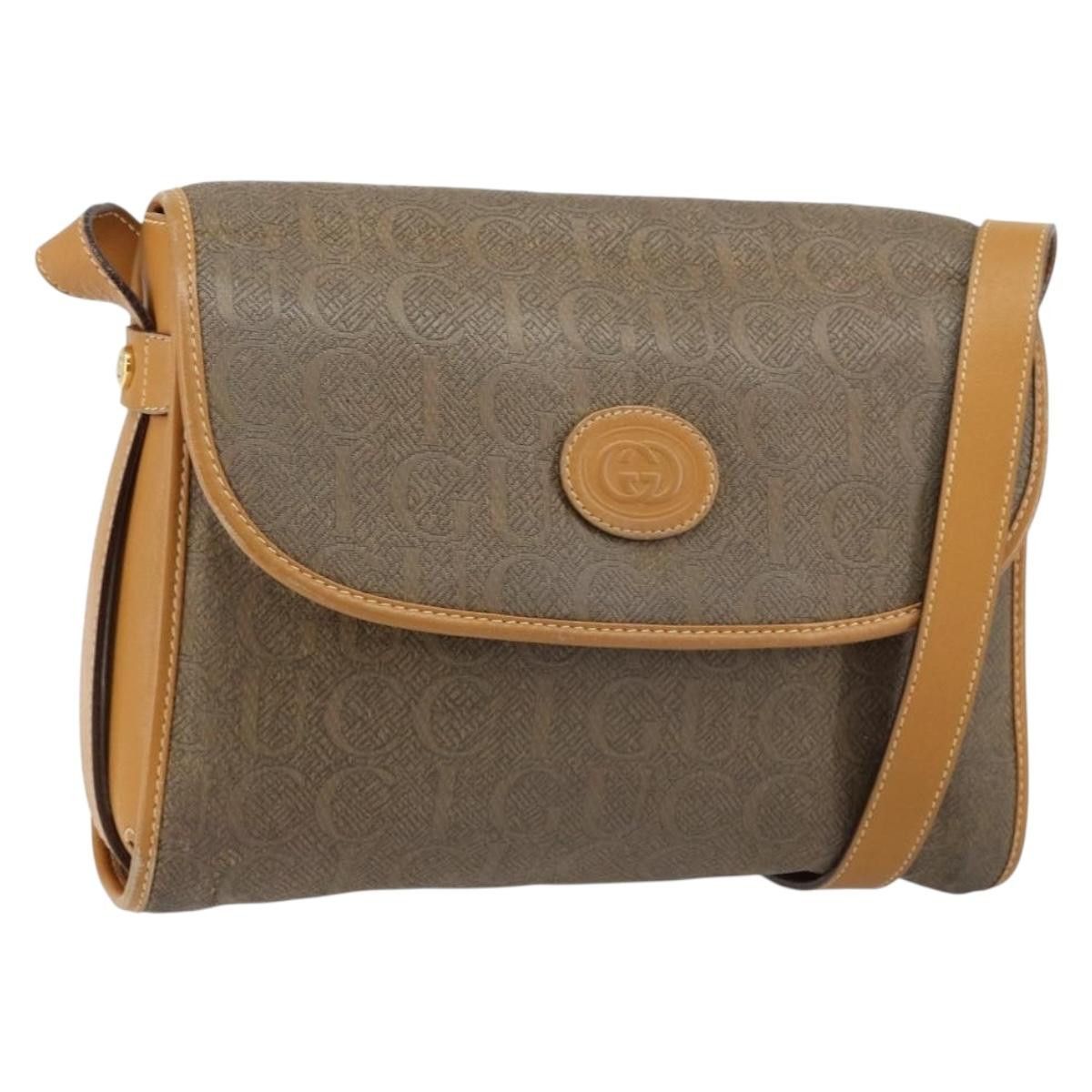 Gucci GUCCI Shoulder Bag Canvas Leather Beige Gold 001 14 001 14 Size ONE SIZE - 1 Thumbnail