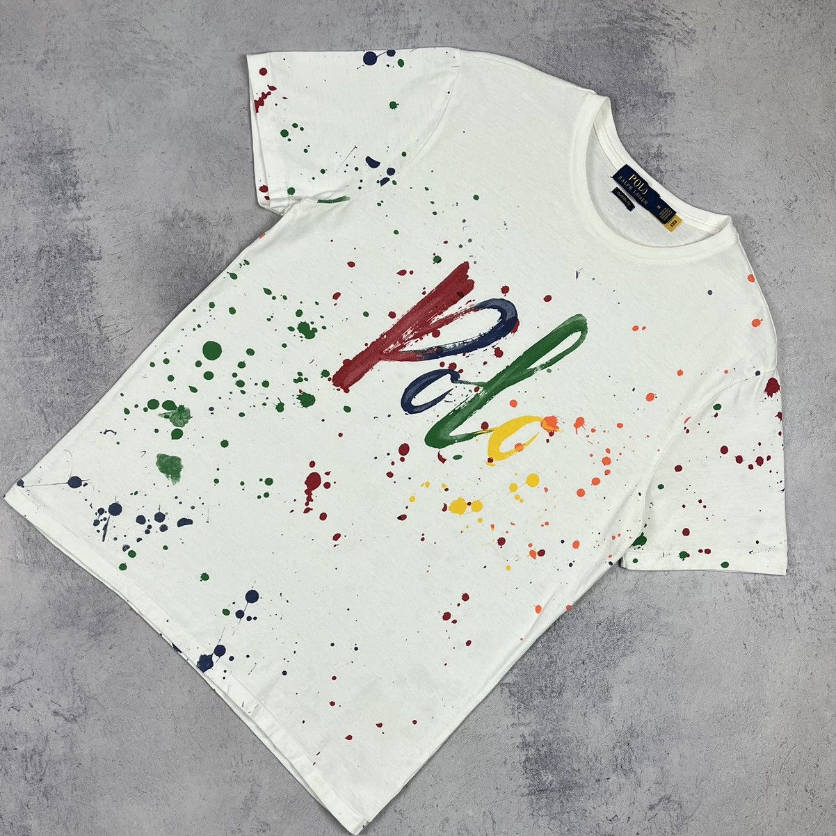 Polo Ralph Lauren Designer Polo Ralph Lauren rare paint spatter T Shirt Size US M / EU 48-50 / 2 - 1 Thumbnail