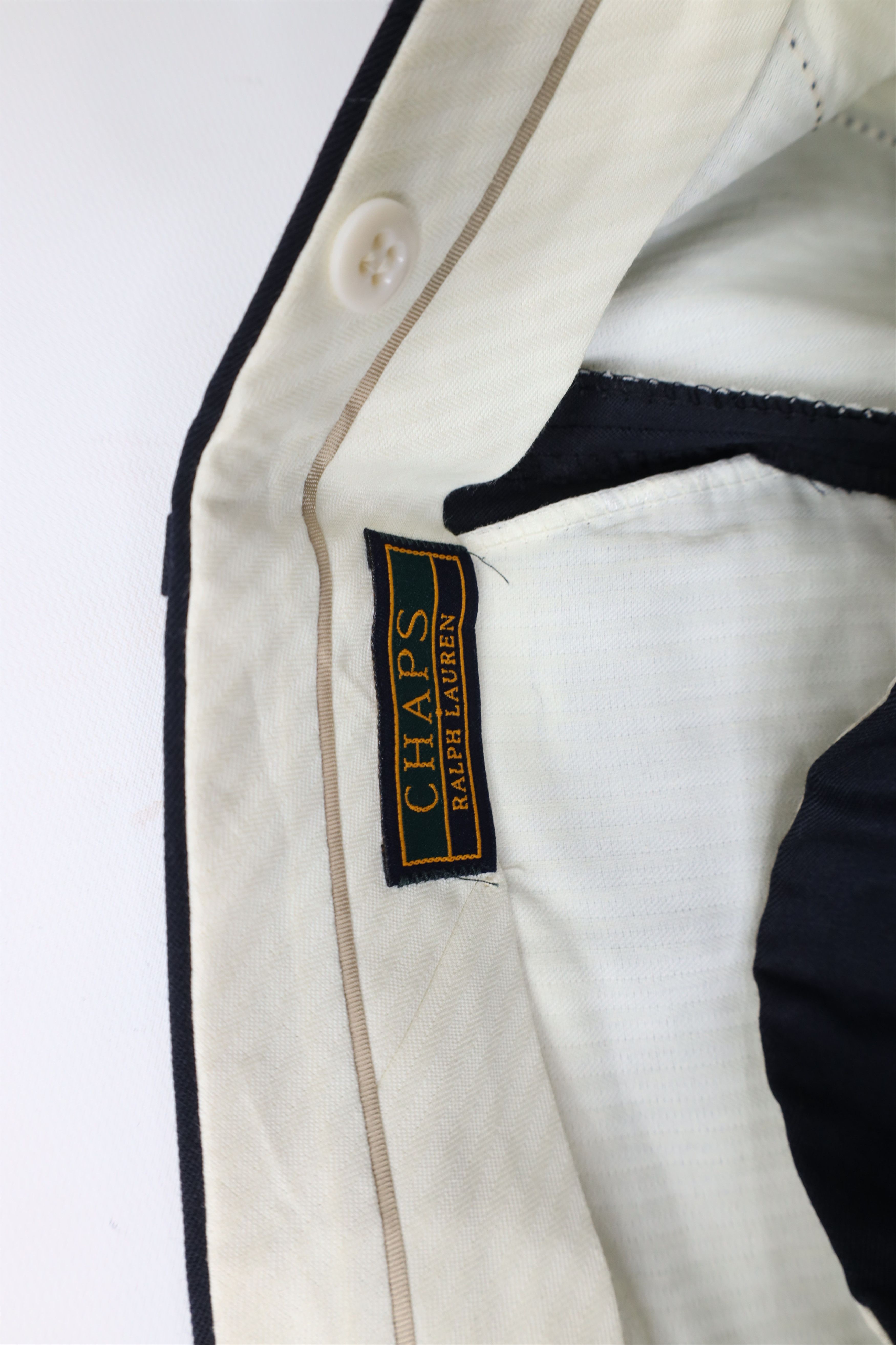 Ralph Lauren × Vintage Vintage 90s Chaps Ralph Lauren Wide Leg Wool Chino Pants Size US 32 / EU 48 - 9 Thumbnail