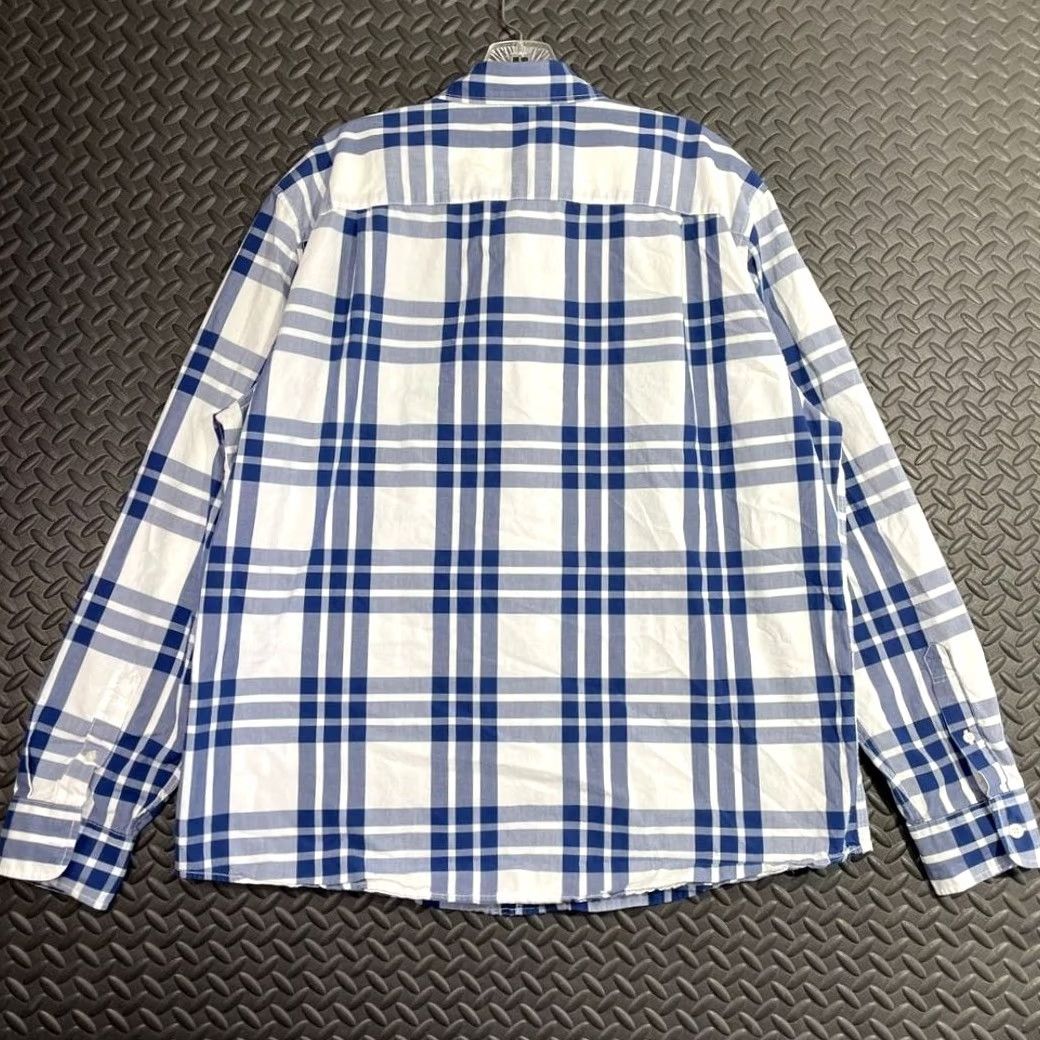 American Eagle Outfitters American Eagle Button Up Flannel Shirt Blue White Classic Fit Men XL Long Sleeve Casual Wear Size US XL / EU 56 / 4 - 3 Thumbnail