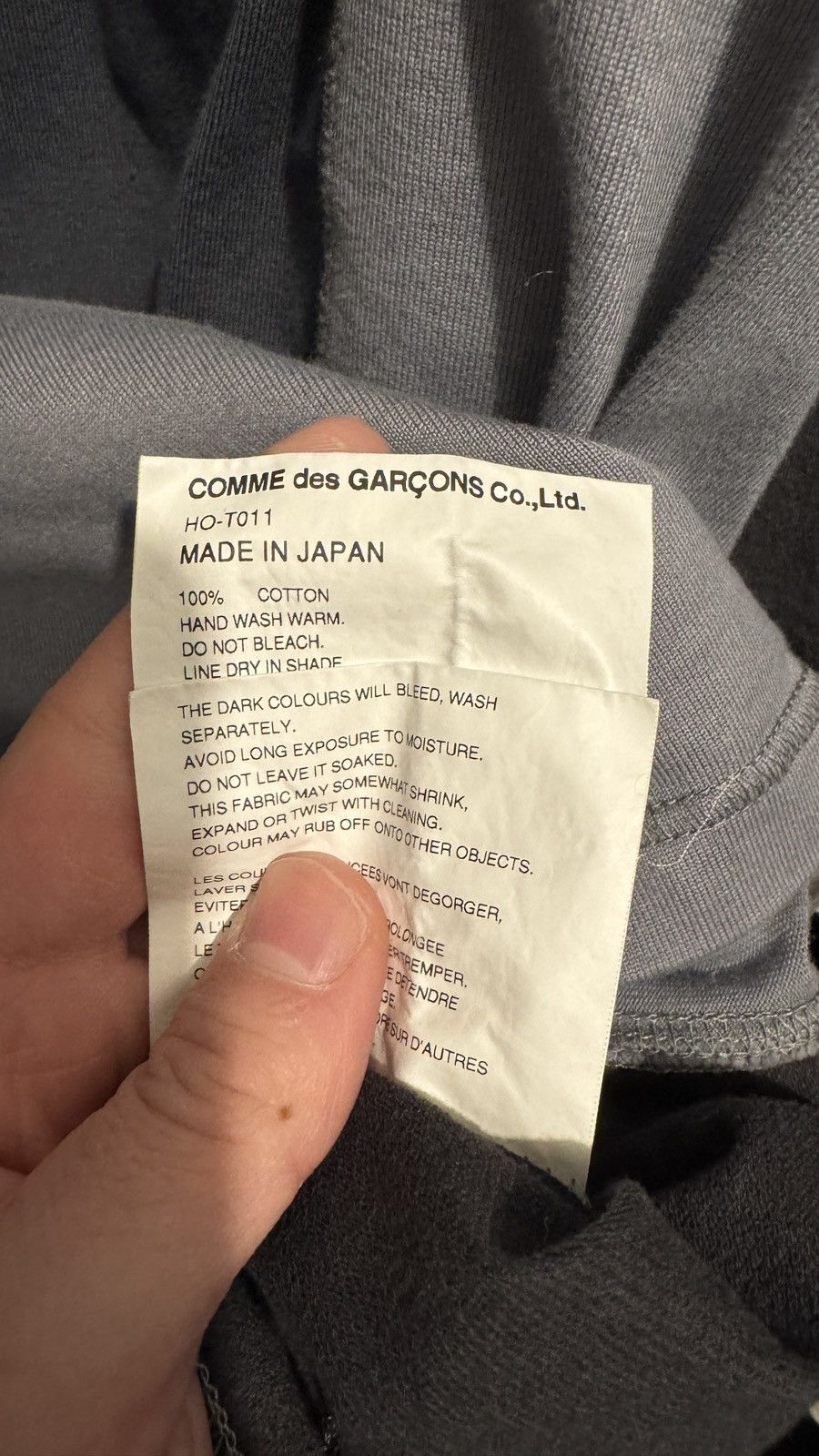 Comme des Garcons COMME DES GARÇONs PATCHWORK COTTON TSHIRT IN GREY MIX size L Size US L / EU 52-54 / 3 - 3 Thumbnail
